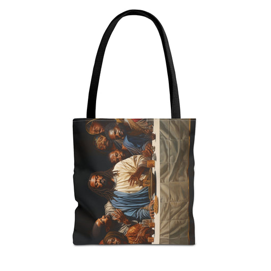 Black Jesus Last Supper Artistic Tote Bag African American Art