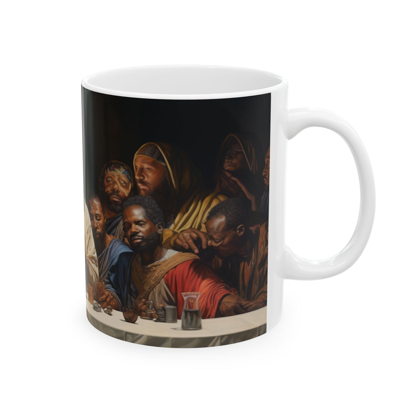 Black Jesus Last Supper Ceramic Mug African American Art