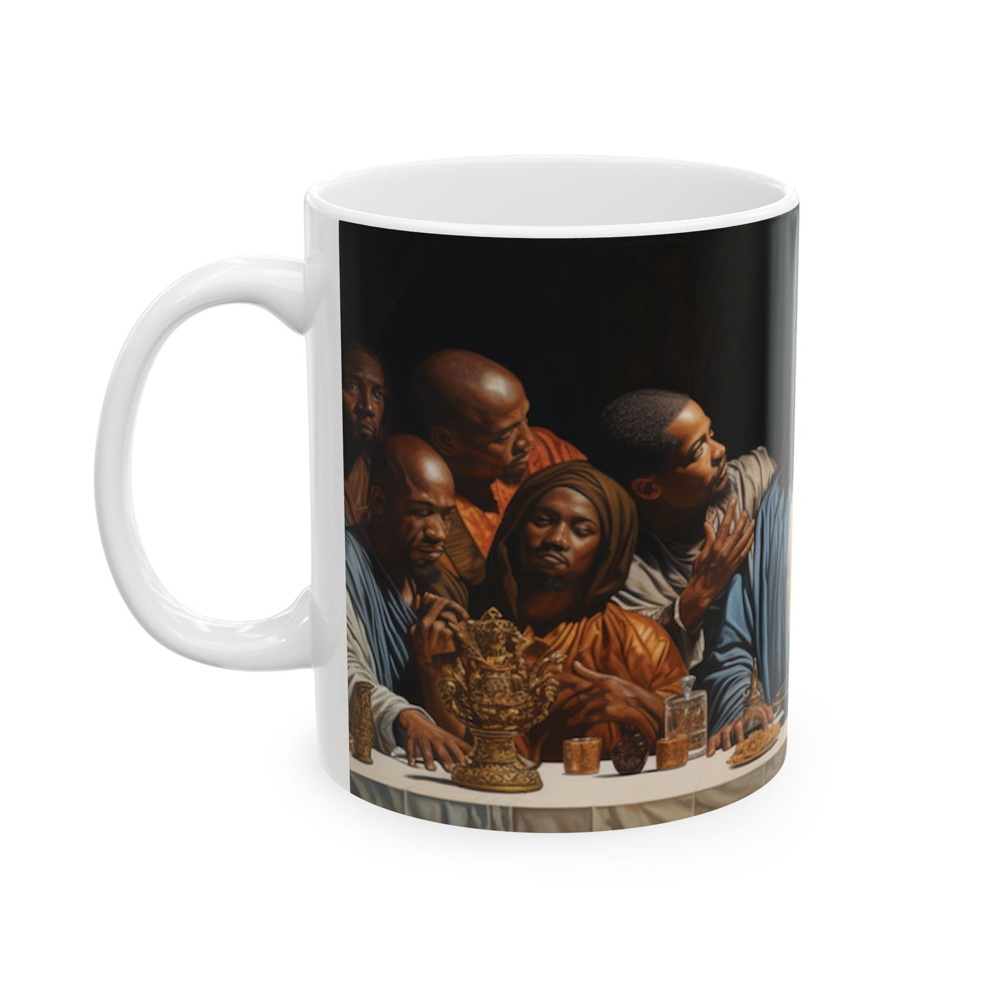 Black Jesus Last Supper Ceramic Mug African American Art