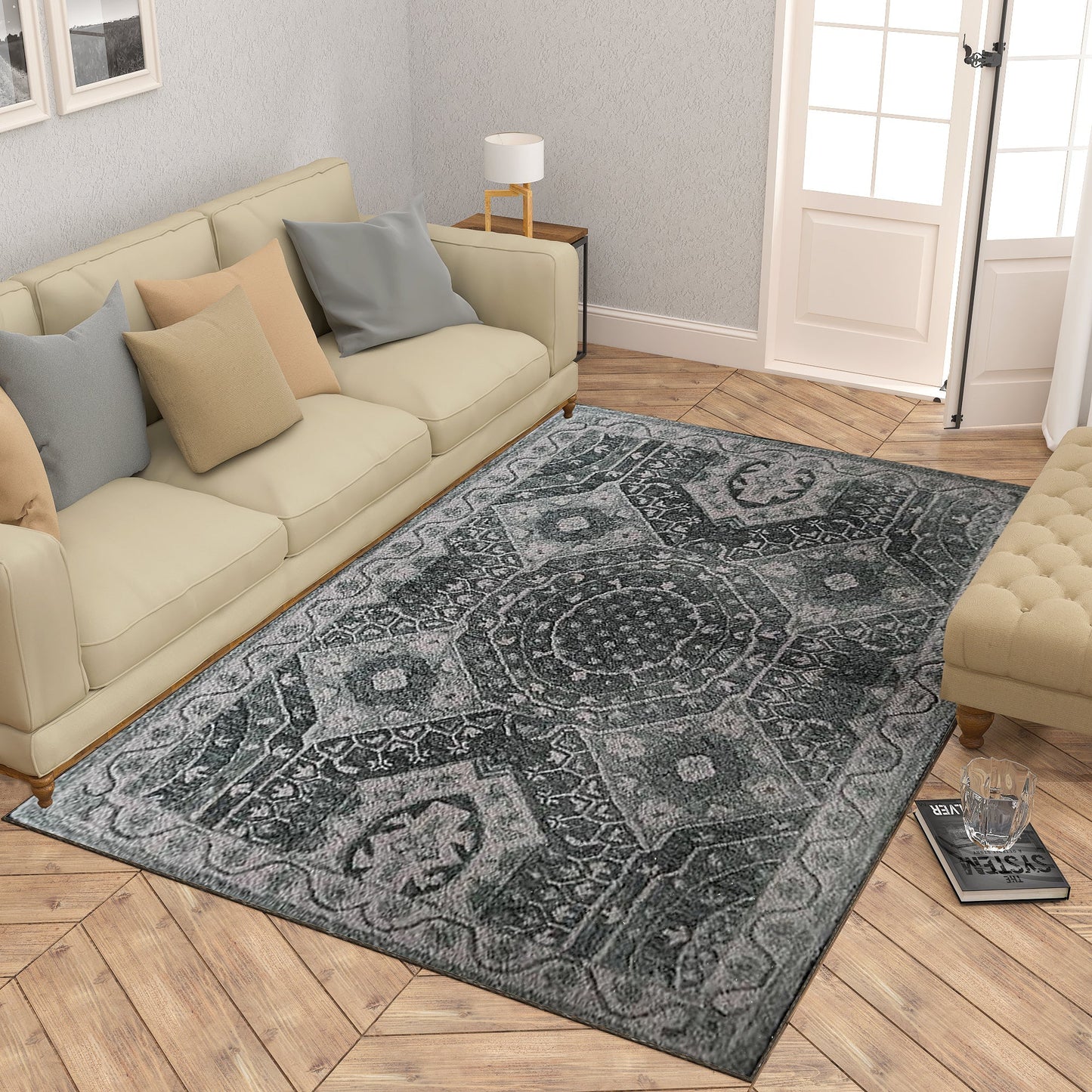 Premium Hand-Tufted Rug Made of 100% Wool - Castilo - 4x6 Feet