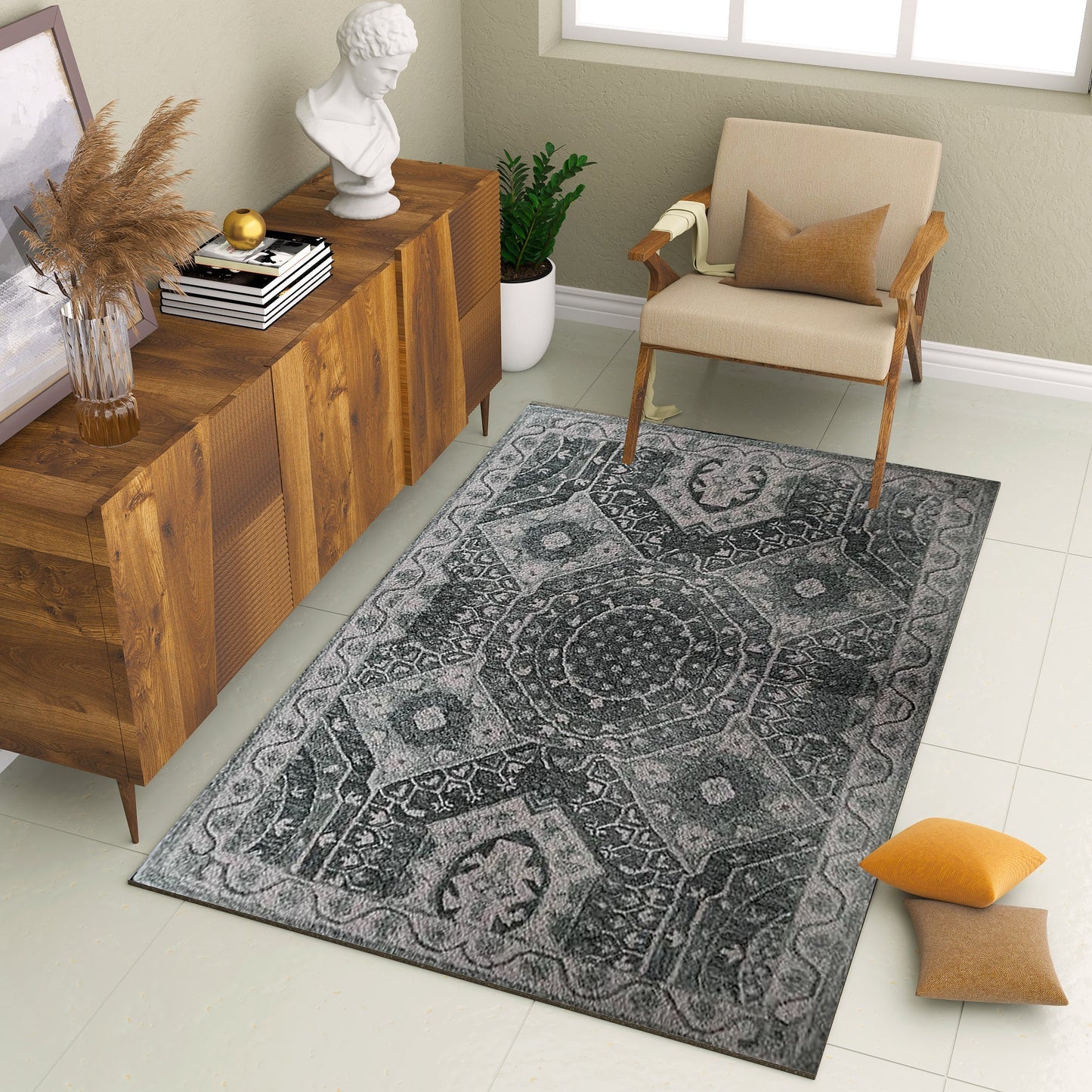 Premium Hand-Tufted Rug Made of 100% Wool - Castilo - 6x9 Feet
