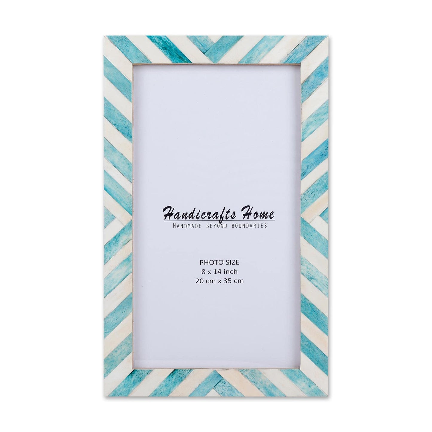 Poster Picture Frame Chevron Bone Inlay in 3 Sizes, Green