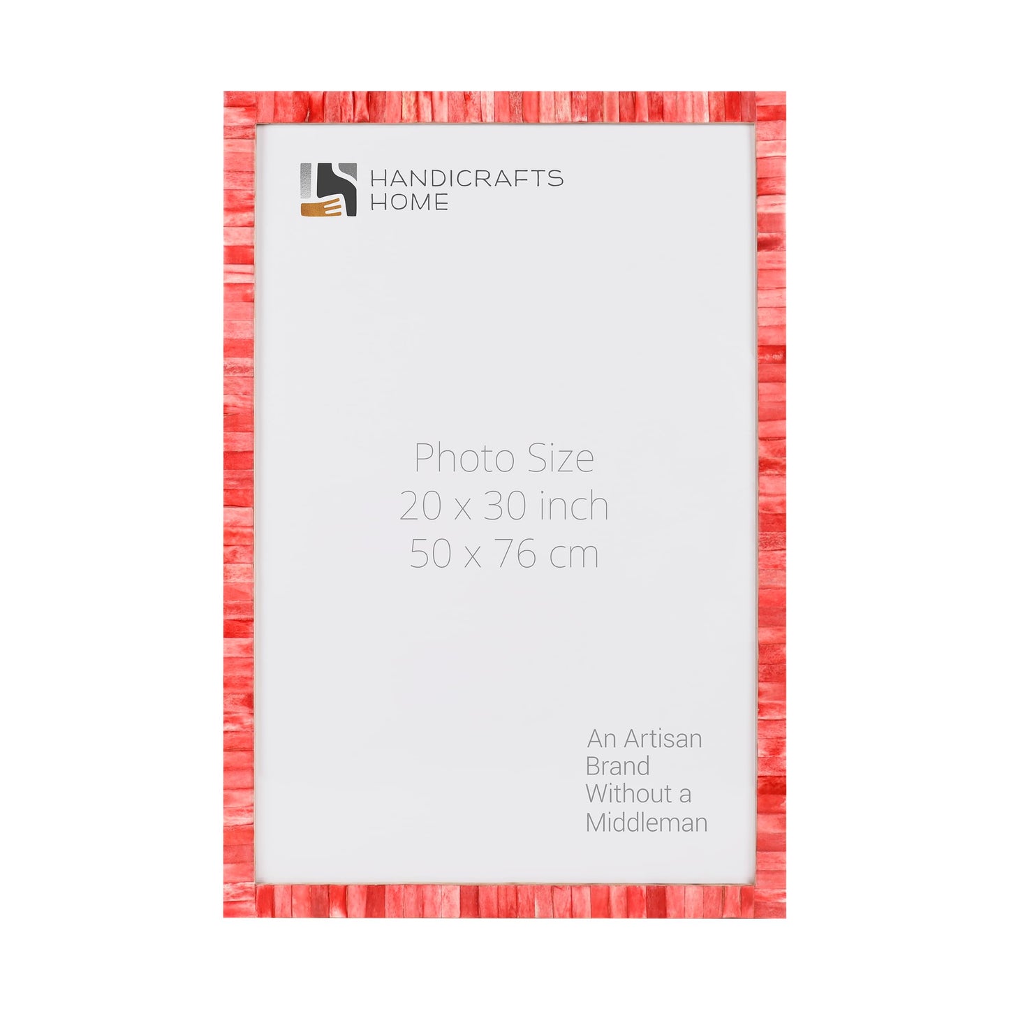 Poster Picture Frame Classic Pattern Bone Inlay Collection in 6 Sizes, Red