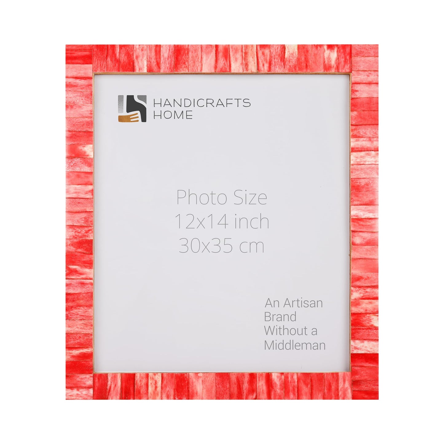 Poster Picture Frame Classic Pattern Bone Inlay Collection in 6 Sizes, Red