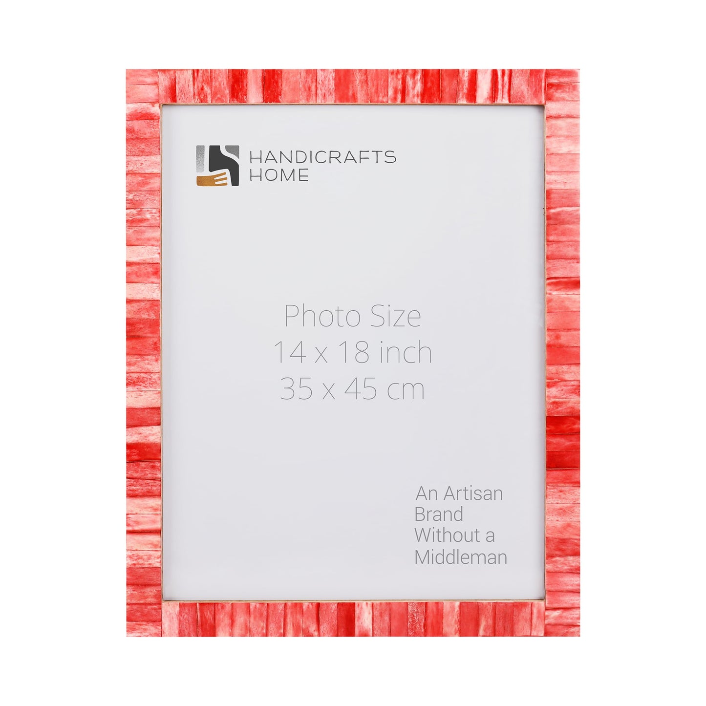 Poster Picture Frame Classic Pattern Bone Inlay Collection in 6 Sizes, Red