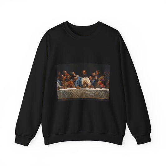 Black Jesus Last Supper Crewneck Sweatshirt African American Art