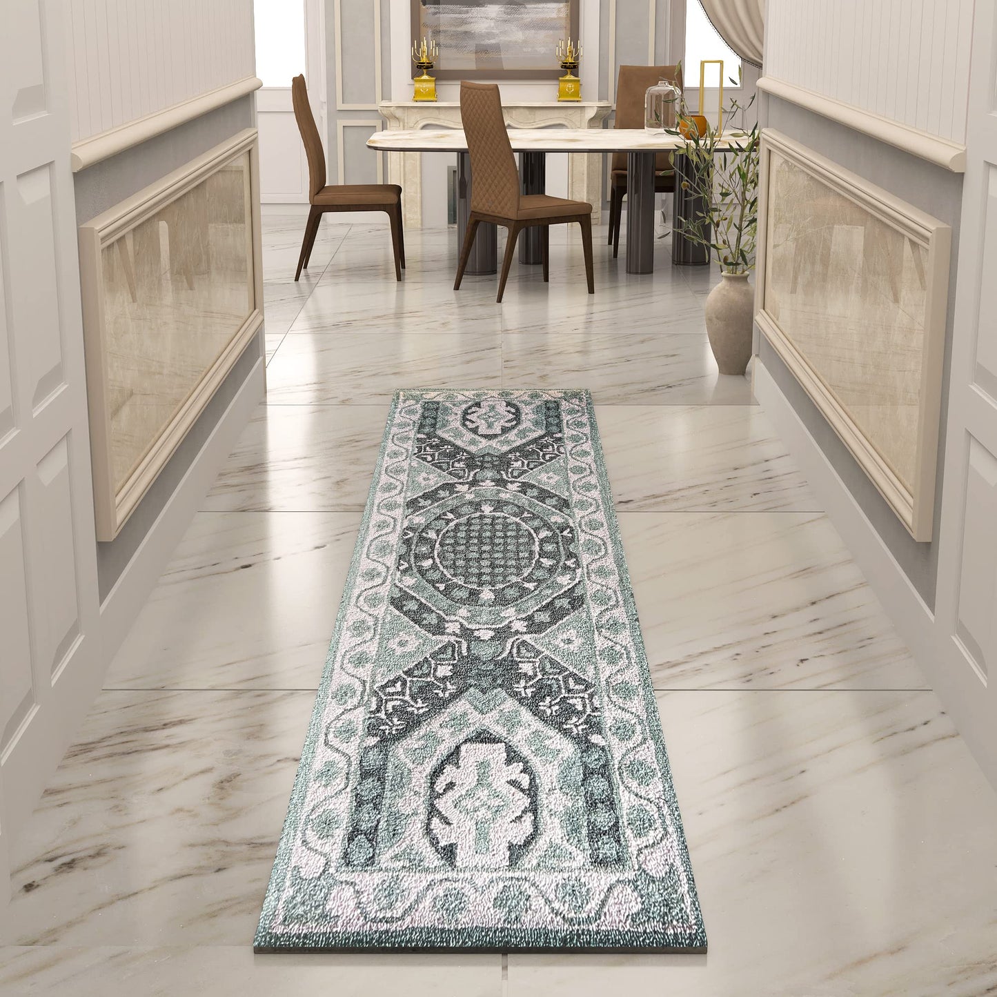 Premium Hand-Tufted Rug Made of 100% Wool - Castilo - 2x6 Feet