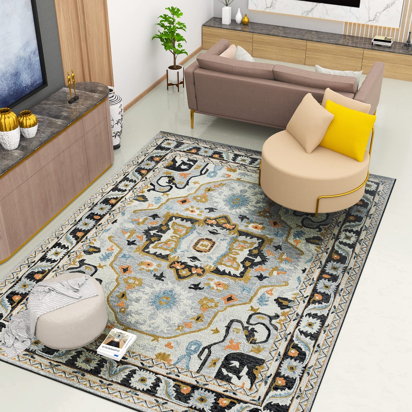 Premium Hand-Tufted Rug Made of 100% Wool - Northern Tale - 8x10 Feet