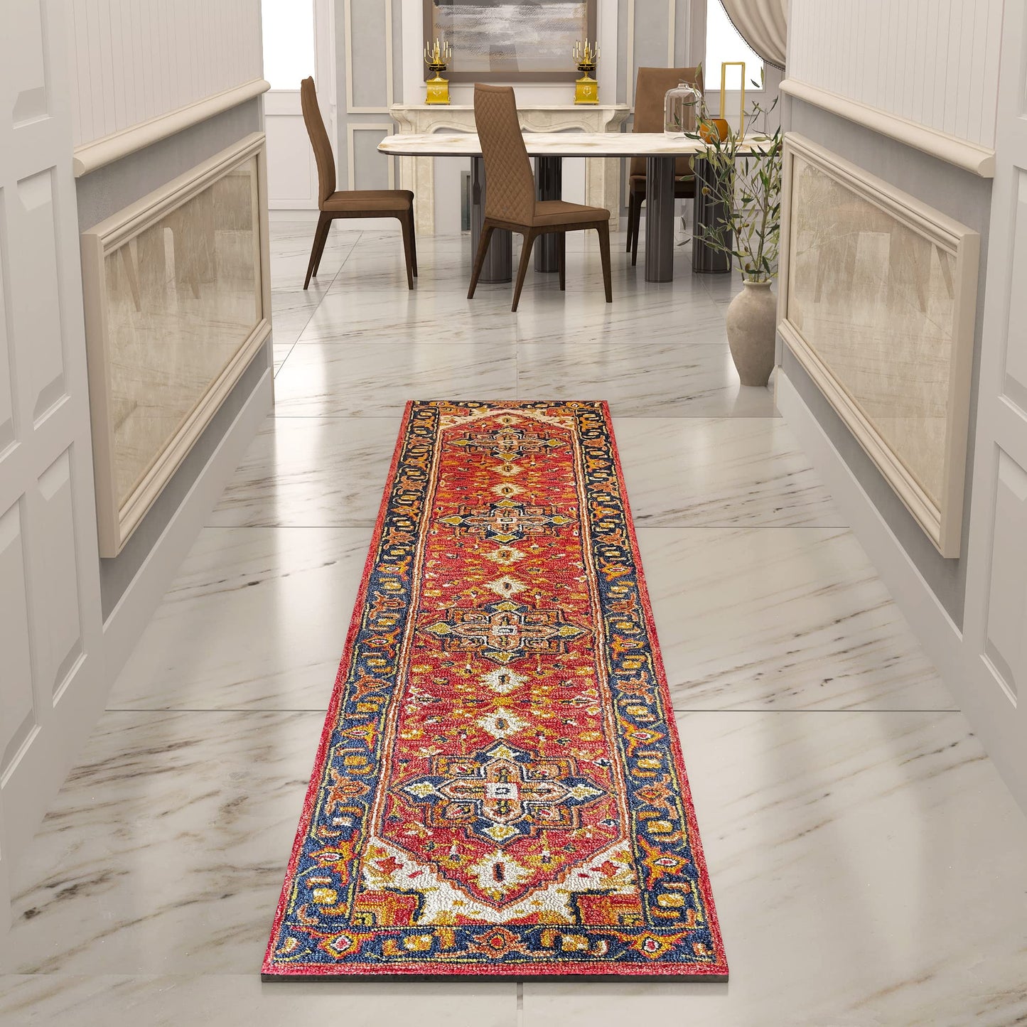 Premium Hand-Tufted Rug Made of 100% Wool - Maras Palace - 2x6 Feet