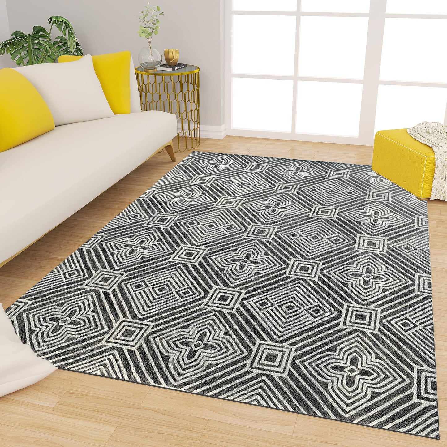Premium Hand-Tufted Rug Made of 100% Wool - Echos - 4x6 Feet