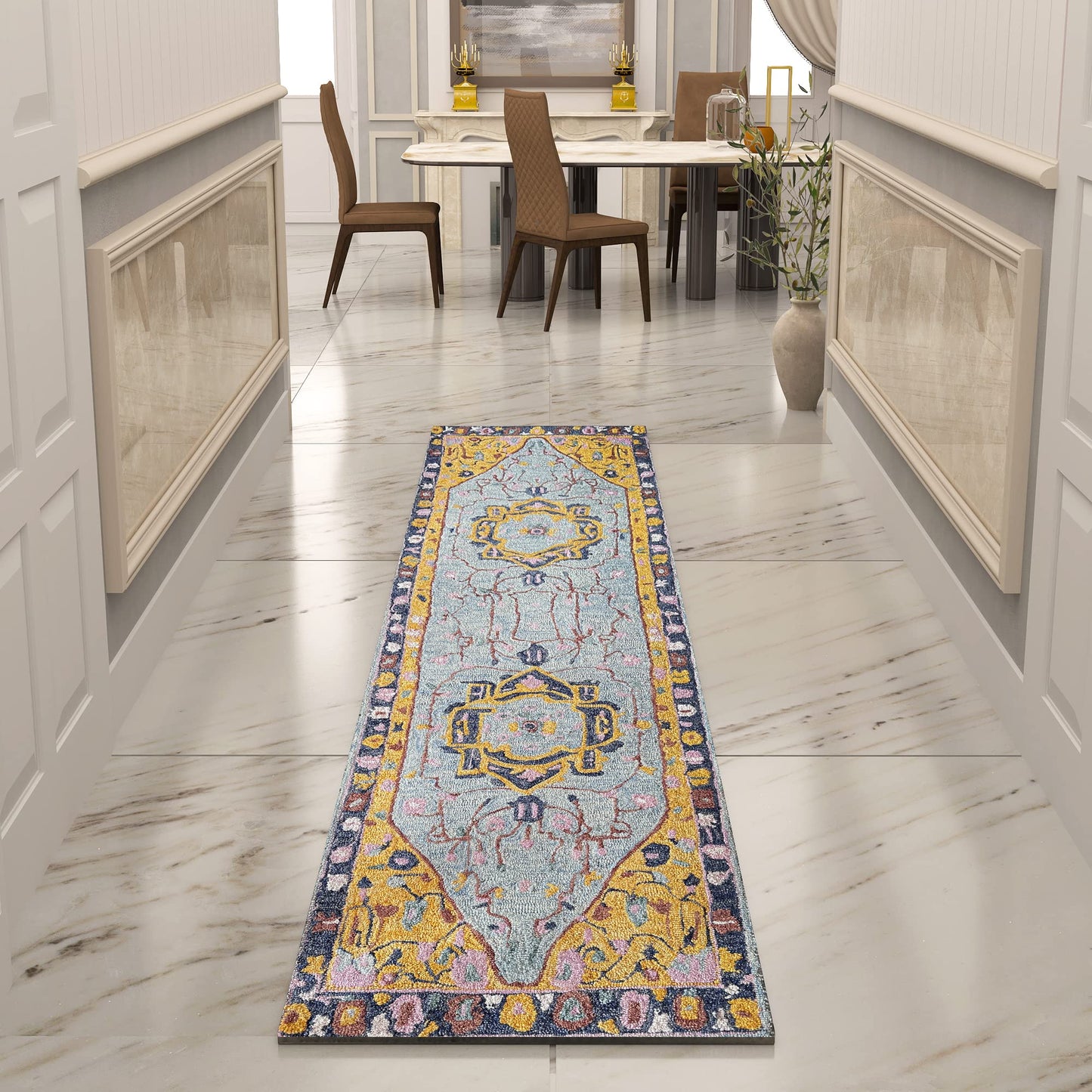 Premium Hand-Tufted Rug Made of 100% Wool - Royal Realm - 2x6 Feet