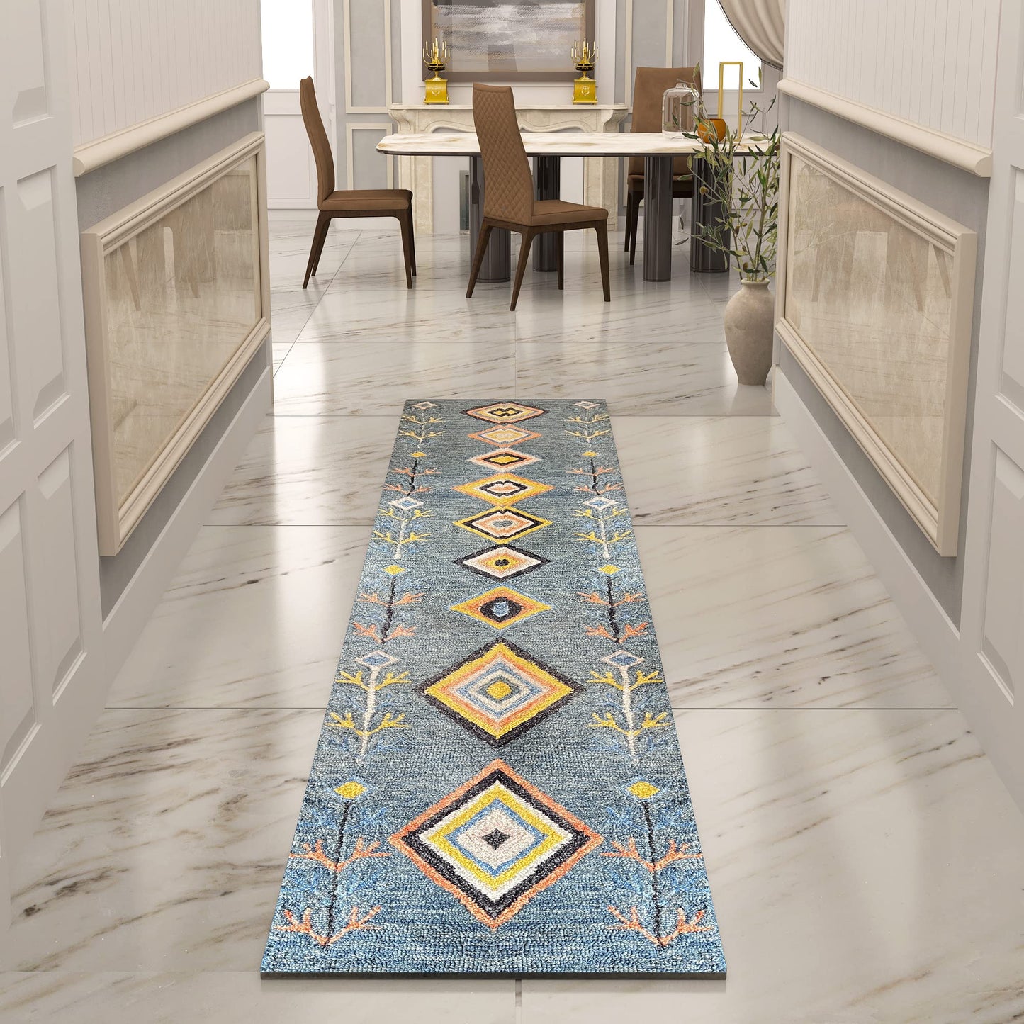 Premium Hand-Tufted Rug Made of 100% Wool - Tundra - 2x6 Feet