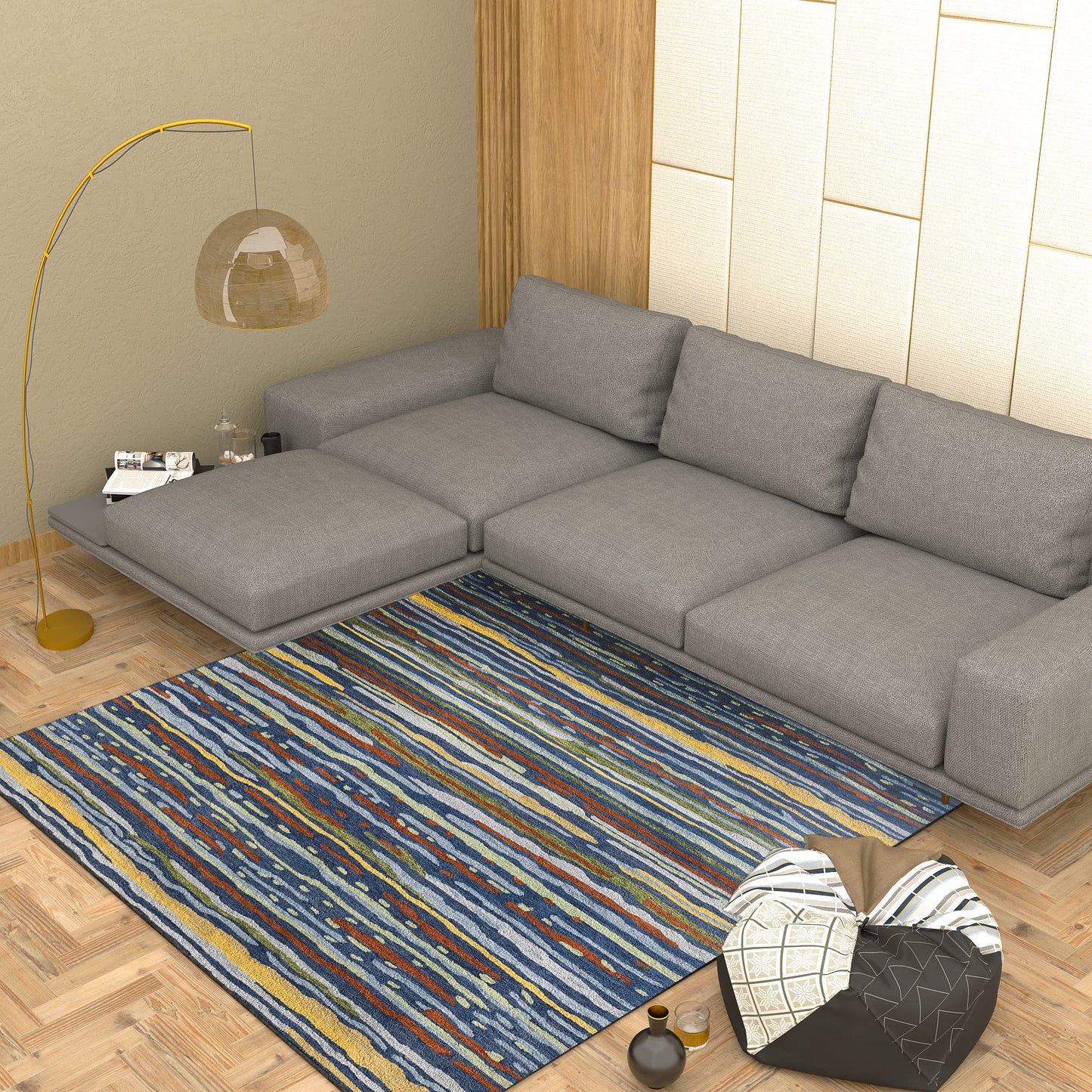 Premium Hand-Tufted Rug Made of 100% Wool - Spring Coast - 6x6 Feet