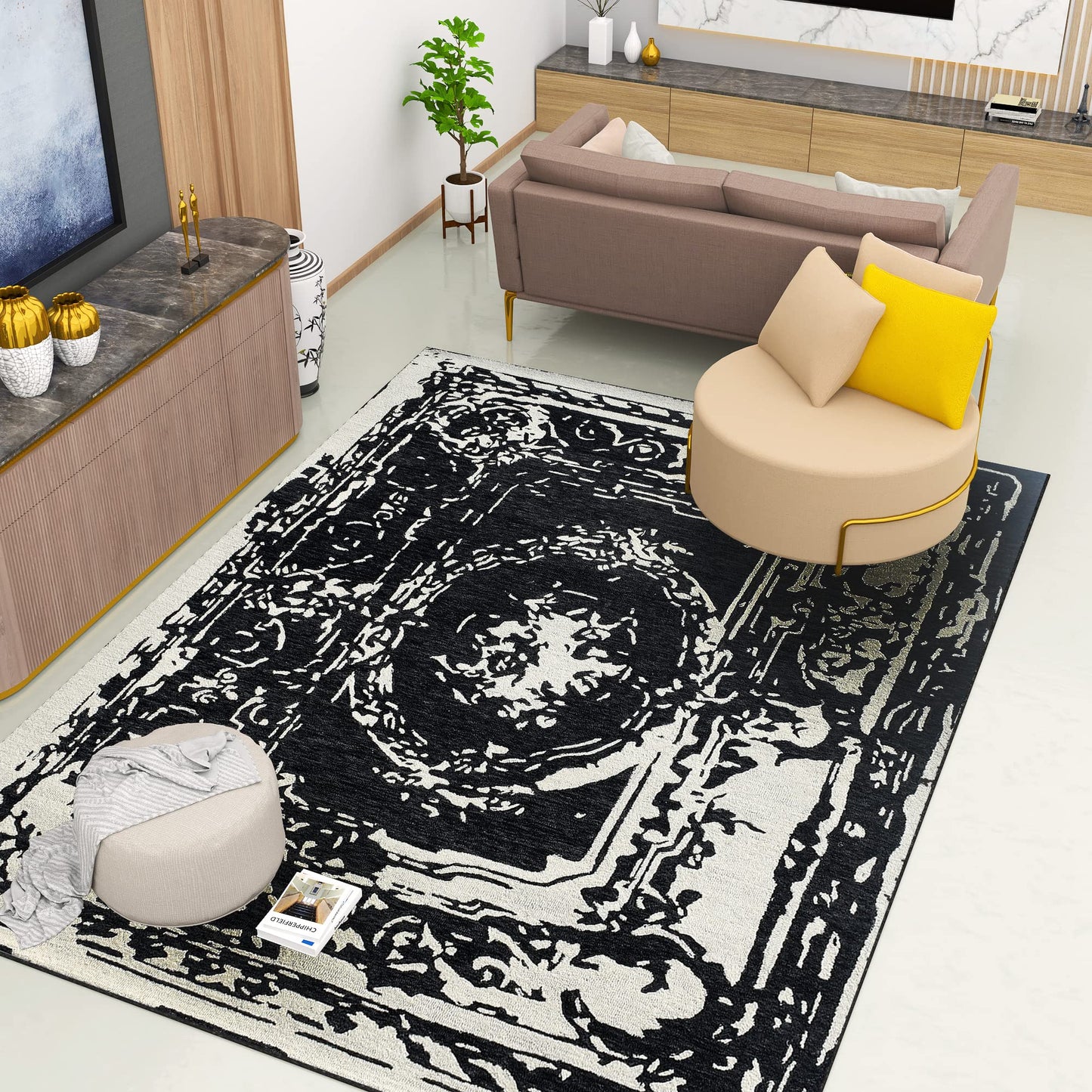Premium Hand-Tufted Rug Made of 100% Wool - Giovanni - 9x12 Feet