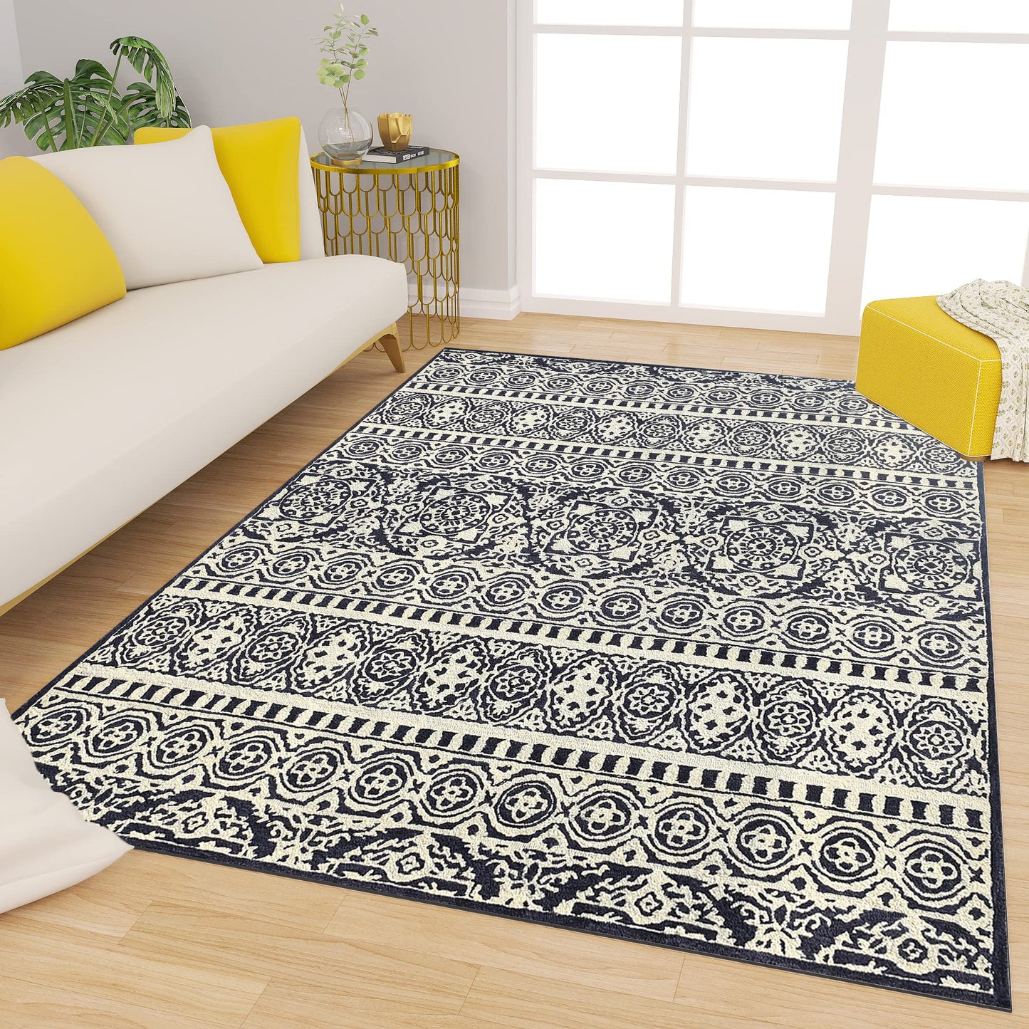 Premium Hand-Tufted Rug Made of 100% Wool - Relic Night - 4x6 Feet