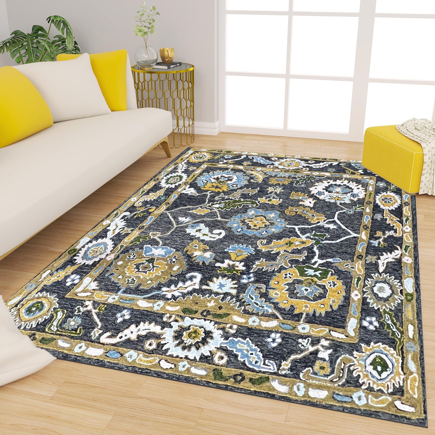 Premium Hand-Tufted Rug Made of 100% Wool - Old Country - 5x8 Feet