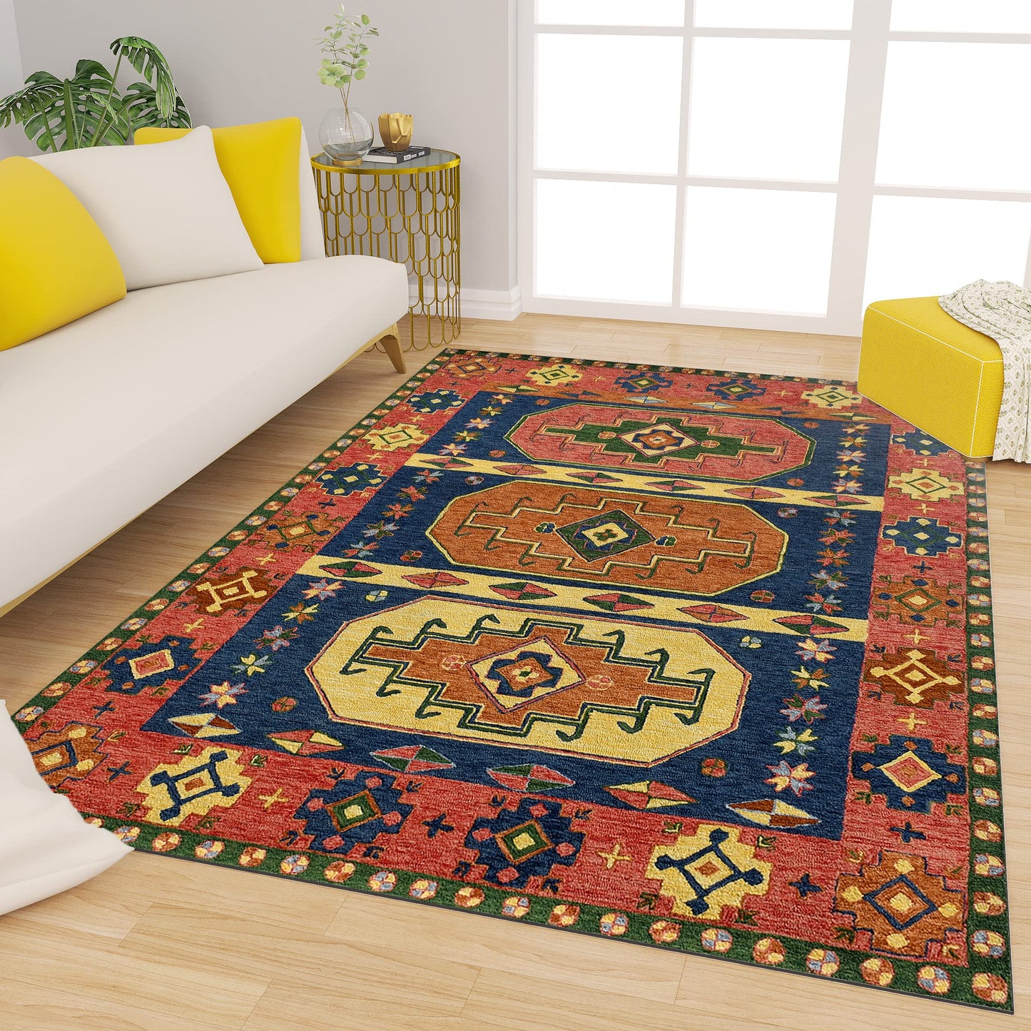 Premium Hand-Tufted Rug Made of 100% Wool - Inca Myth - 4x6 Feet