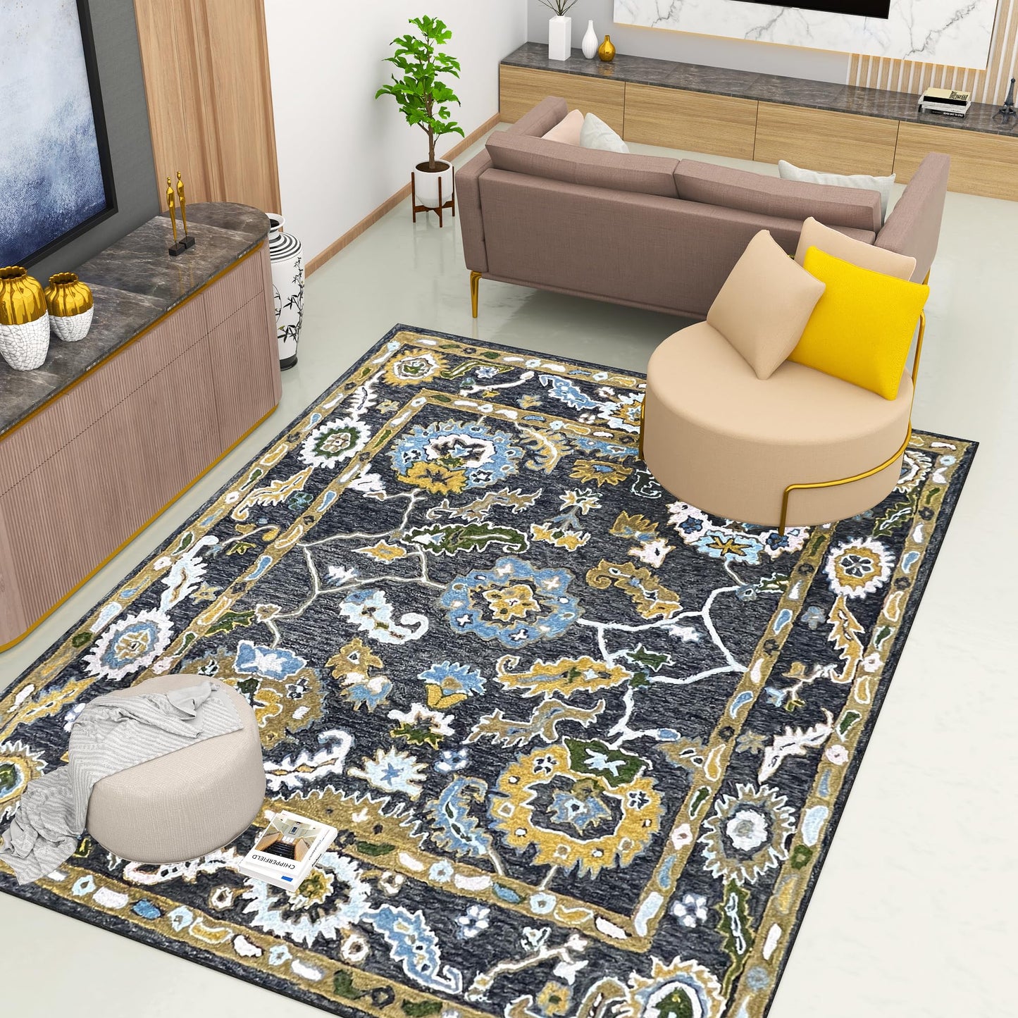 Premium Hand-Tufted Rug Made of 100% Wool - Old Country - 8x10 Feet