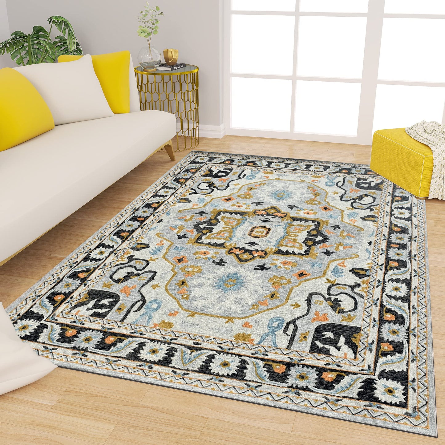 Premium Hand-Tufted Rug Made of 100% Wool - Northern Tale - 5x8 Feet