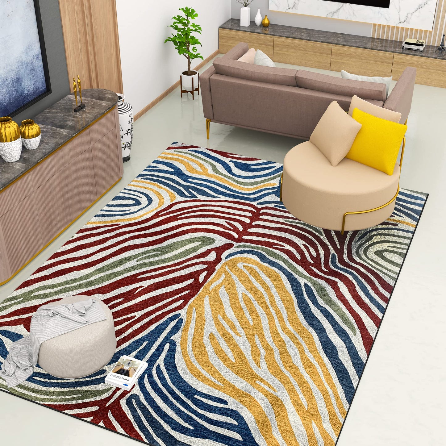 Premium Hand-Tufted Rug Made of 100% Wool - Savanna - 8x10 Feet