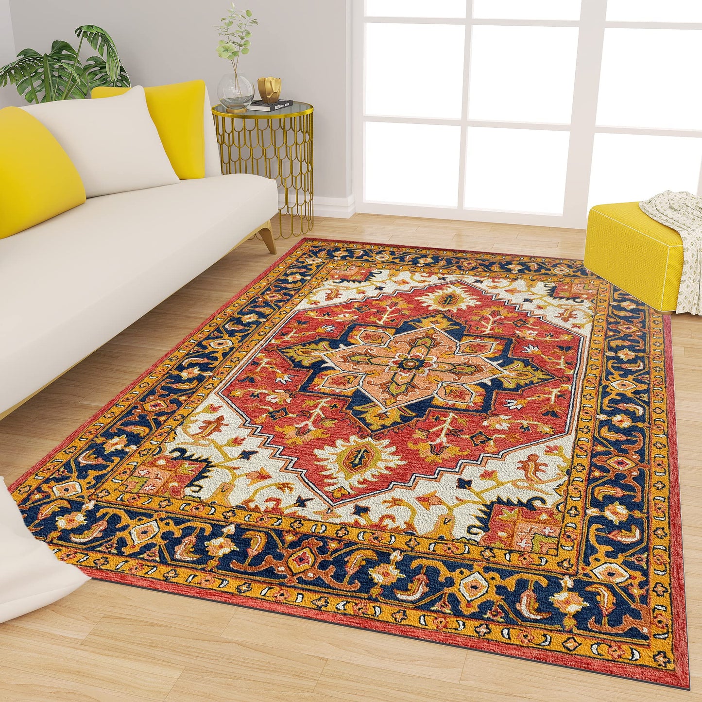 Premium Hand-Tufted Rug Made of 100% Wool - Maras Palace - 4x6 Feet
