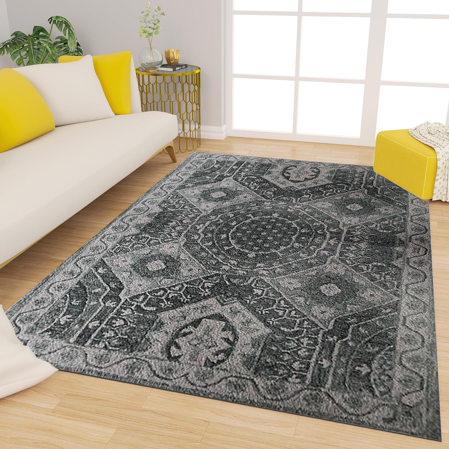 Premium Hand-Tufted Rug Made of 100% Wool - Castilo - 6x9 Feet