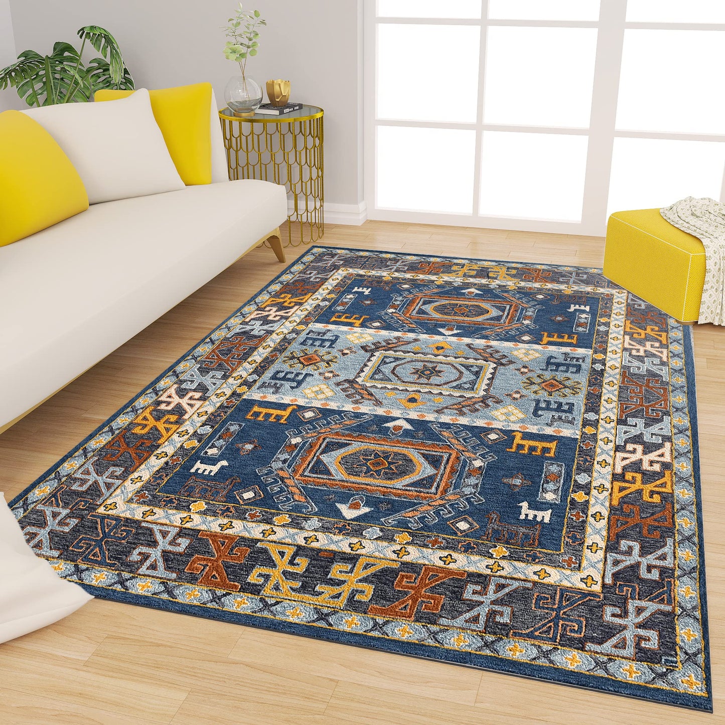 Premium Hand-Tufted Rug Made of 100% Wool - Inca Fable - 4x6 Feet