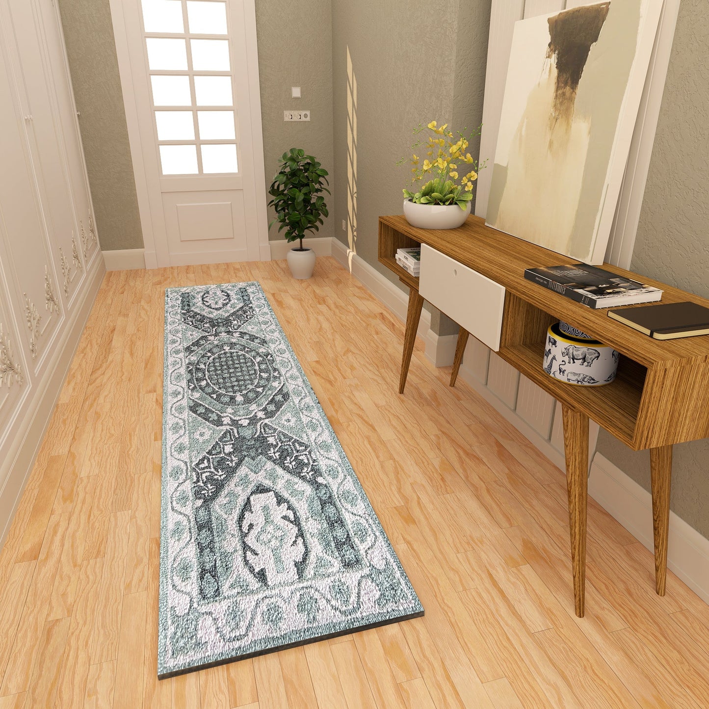 Premium Hand-Tufted Rug Made of 100% Wool - Castilo - 2x8 Feet