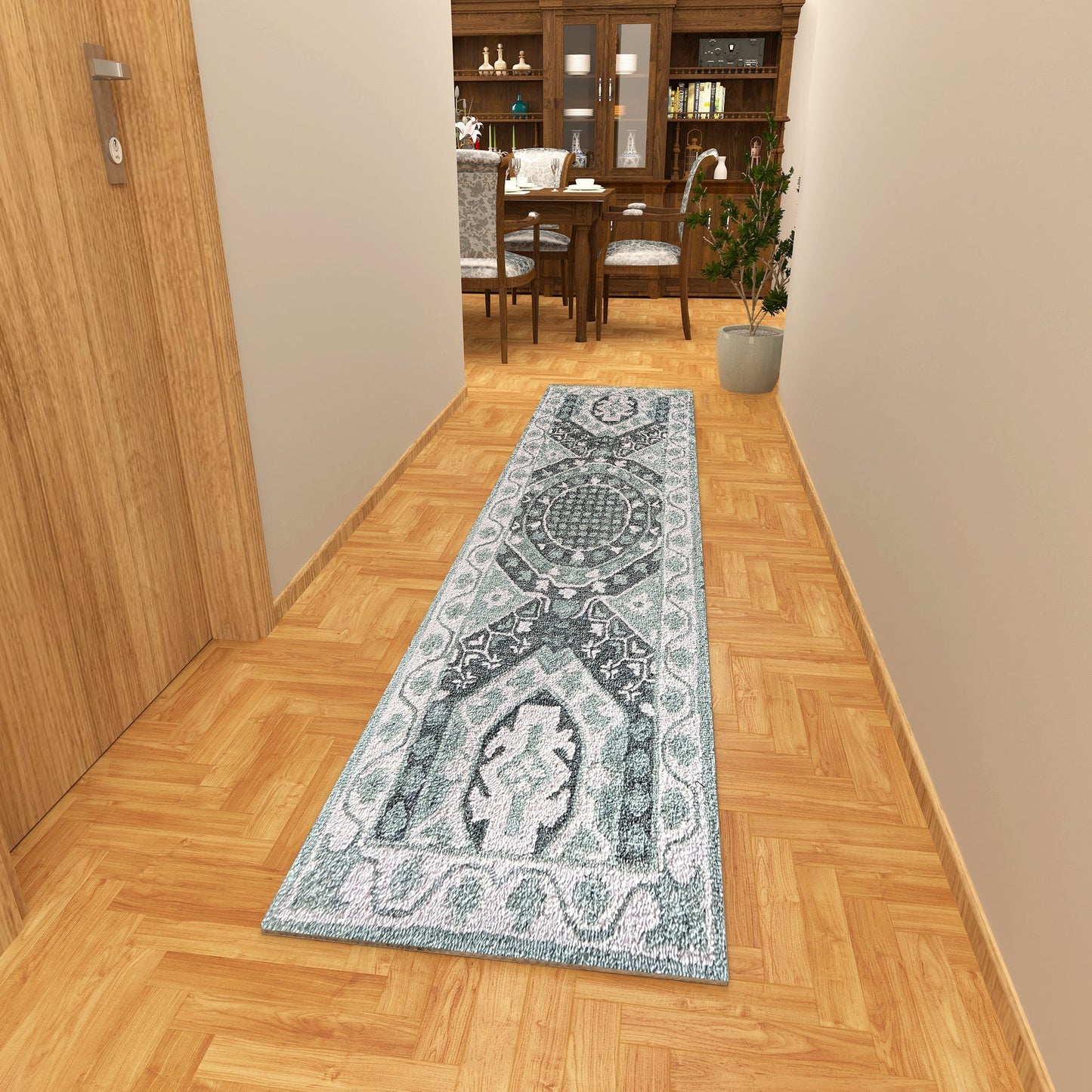 Premium Hand-Tufted Rug Made of 100% Wool - Castilo - 2x6 Feet