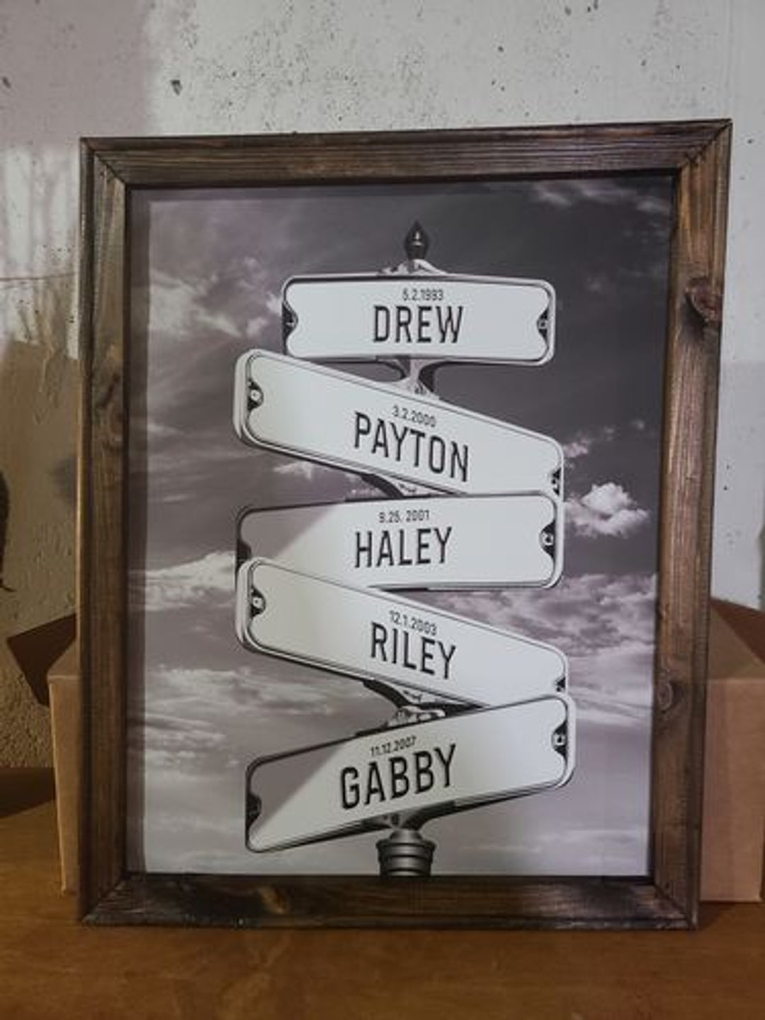 Personalized Family Name Street Sign Canvas – Custom Multi-Name Wall Art Gift