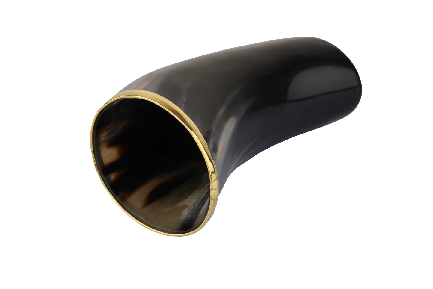 Horn Drinking Glasses - Holds Upto 10 oz, Metallic Finish