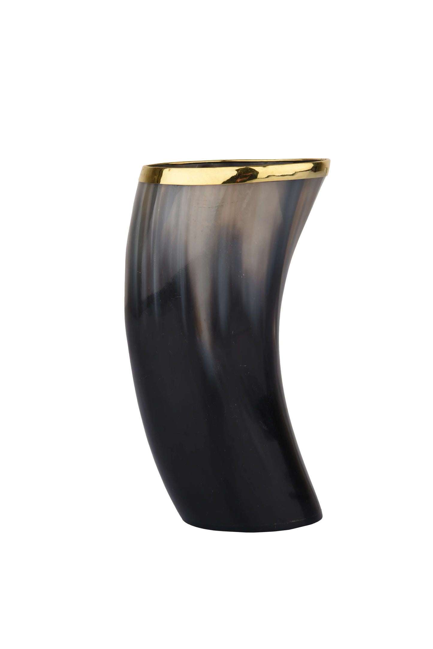 Horn Drinking Glasses - Holds Upto 10 oz, Metallic Finish
