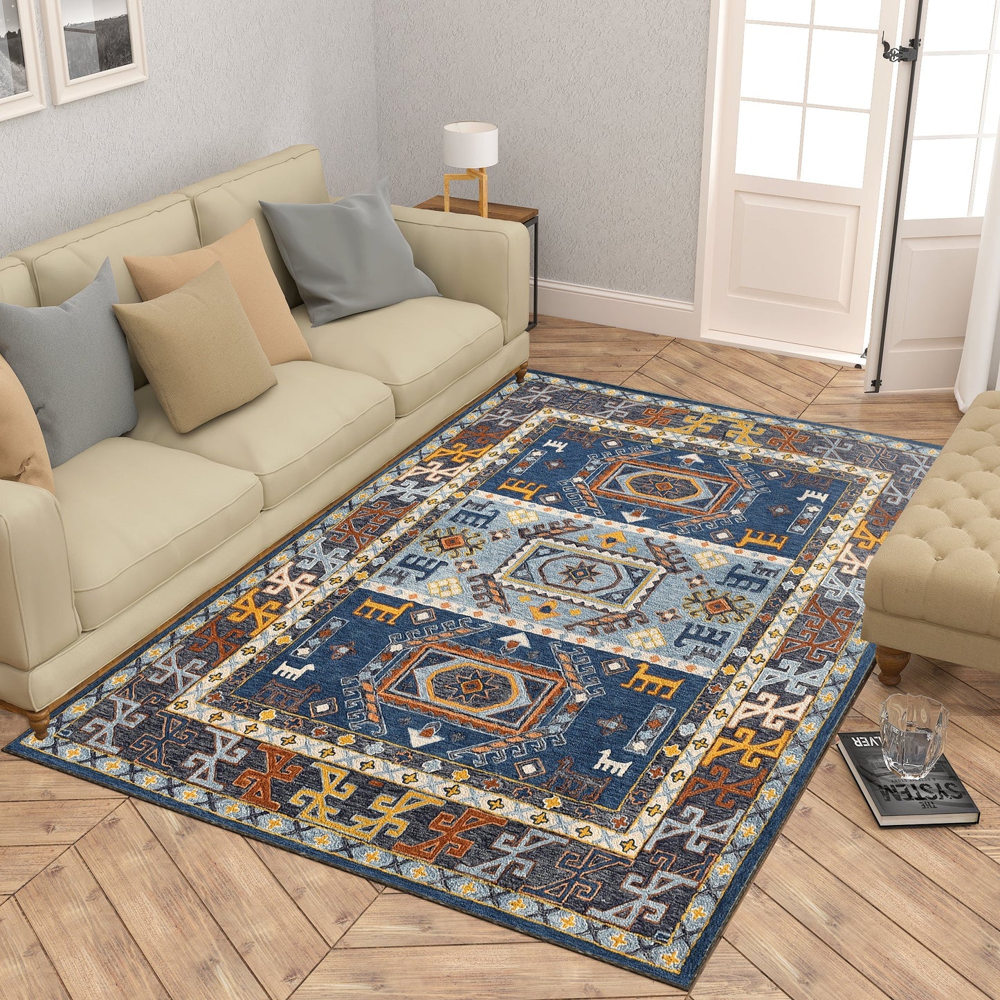 Premium Hand-Tufted Rug Made of 100% Wool - Inca Fable - 5x8 Feet