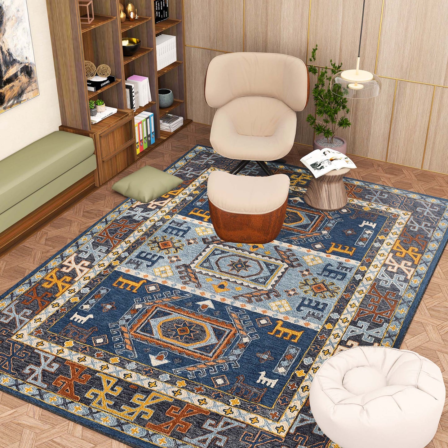 Premium Hand-Tufted Rug Made of 100% Wool - Inca Fable - 9x12 Feet
