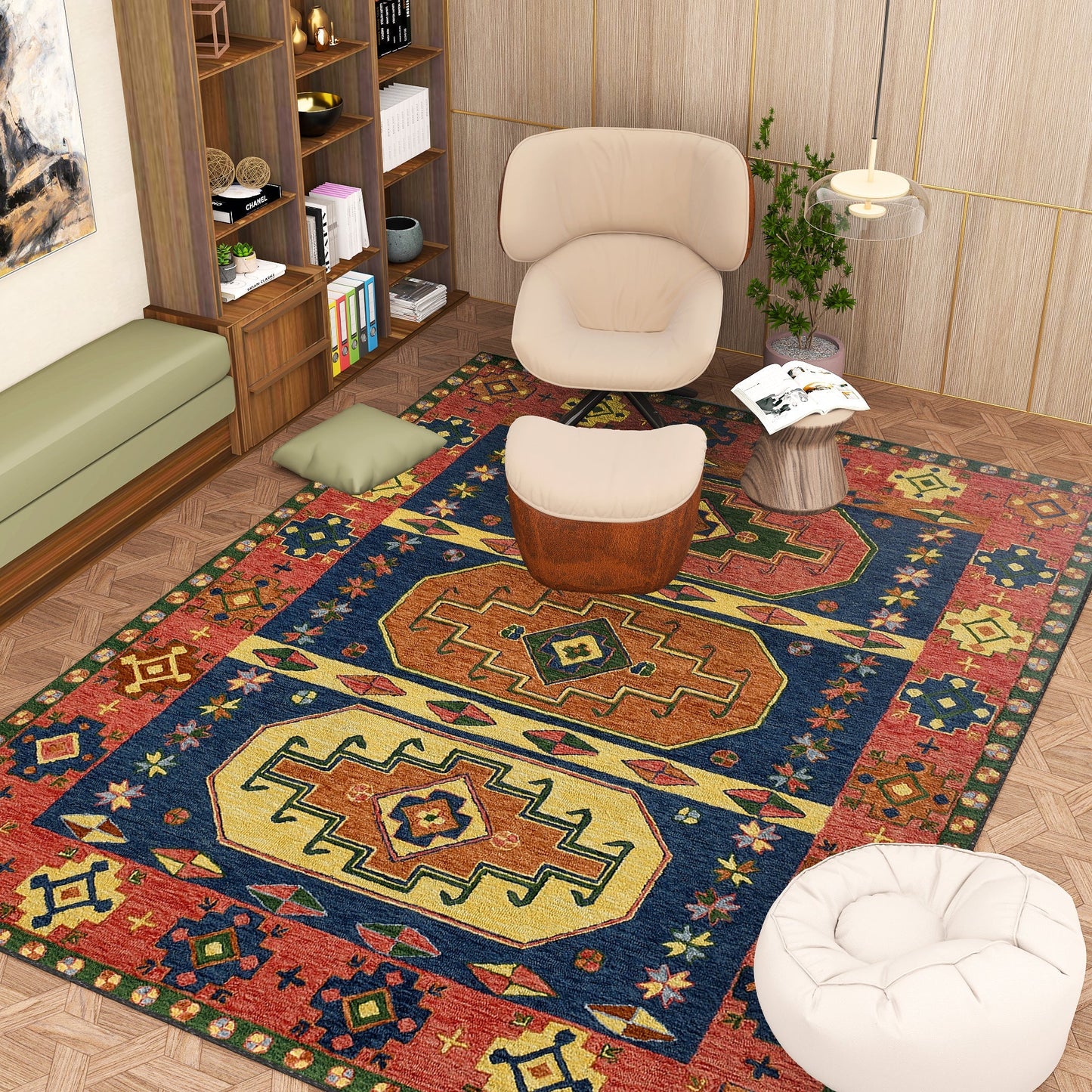 Premium Hand-Tufted Rug Made of 100% Wool - Inca Myth - 8x10 Feet