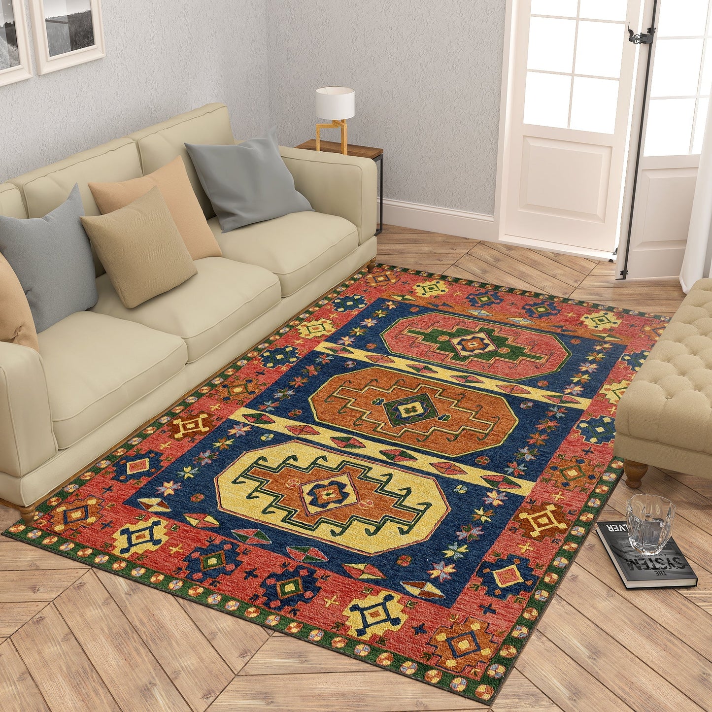 Premium Hand-Tufted Rug Made of 100% Wool - Inca Myth - 4x6 Feet