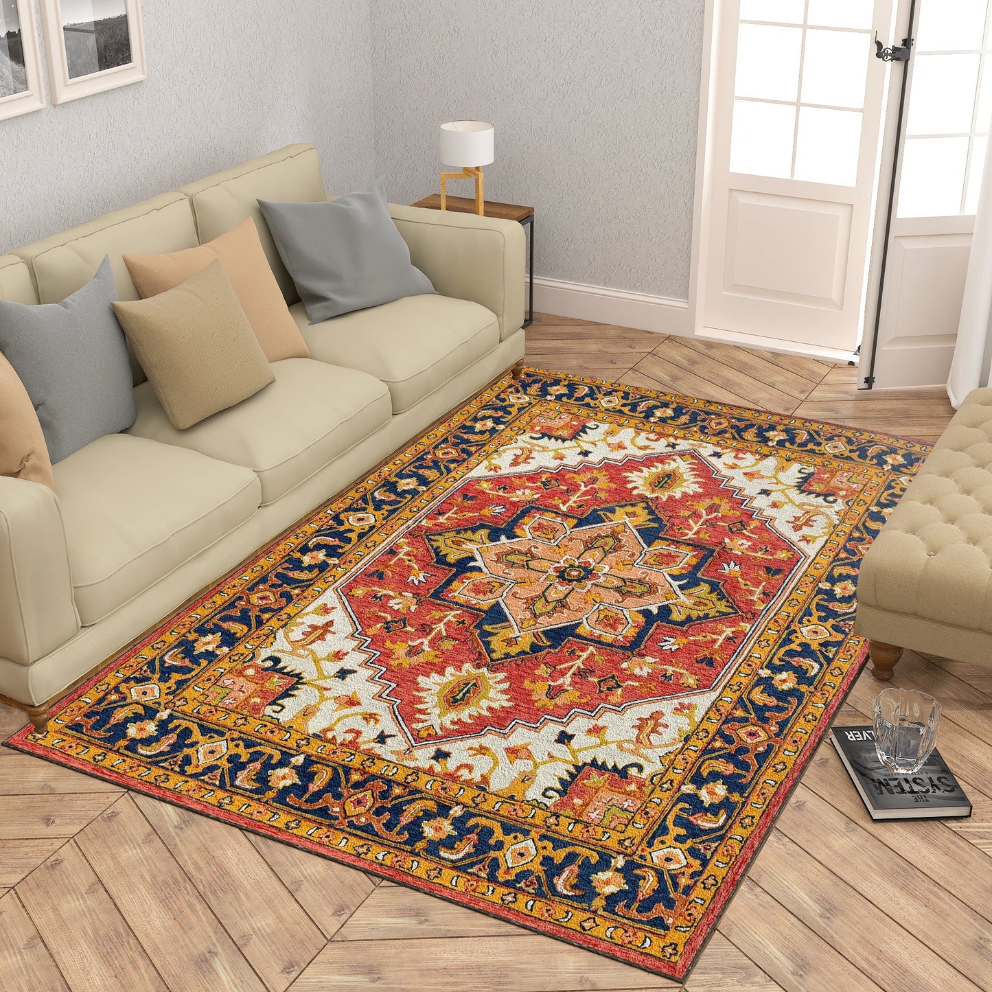Premium Hand-Tufted Rug Made of 100% Wool - Maras Palace - 4x6 Feet