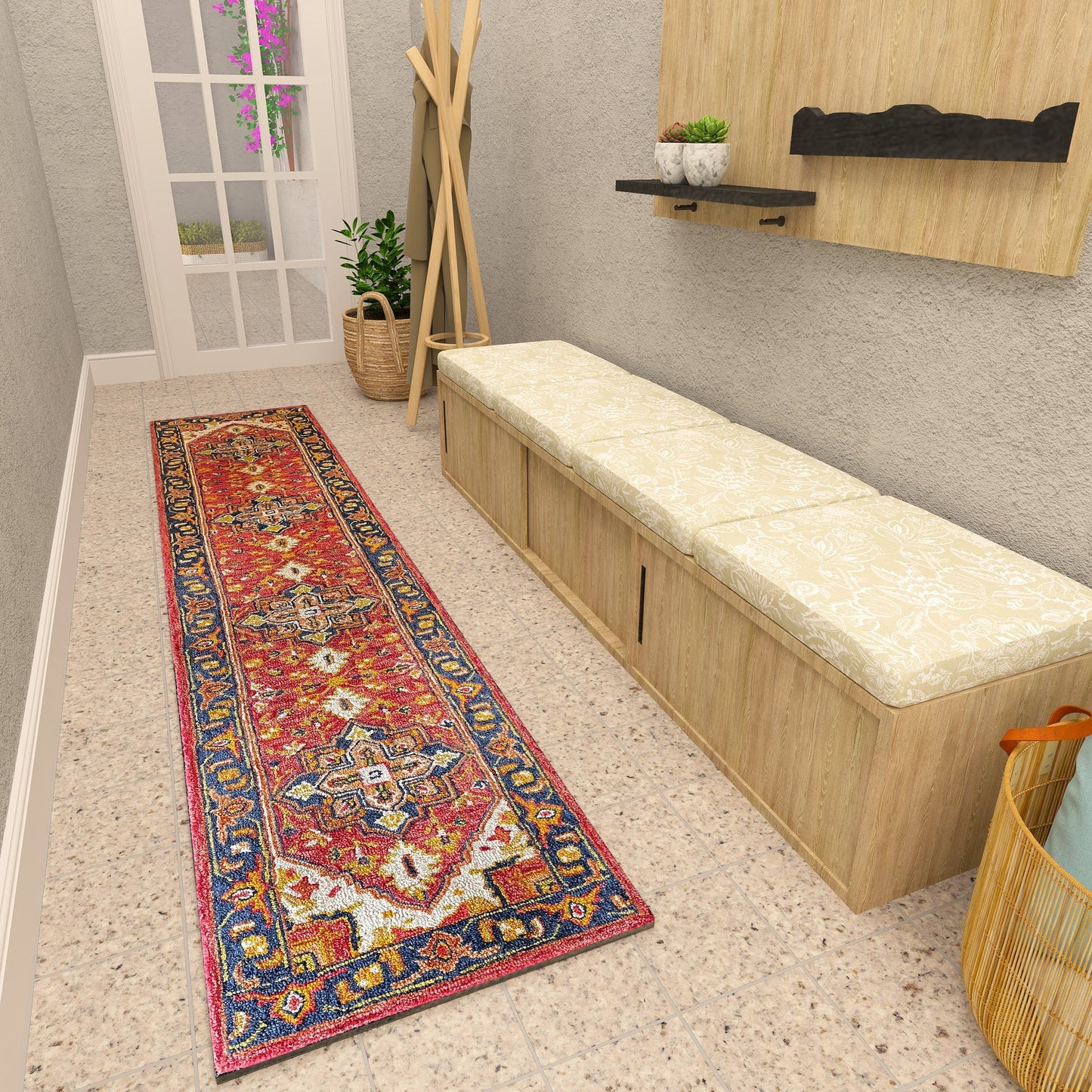 Premium Hand-Tufted Rug Made of 100% Wool - Maras Palace - 2x8 Feet