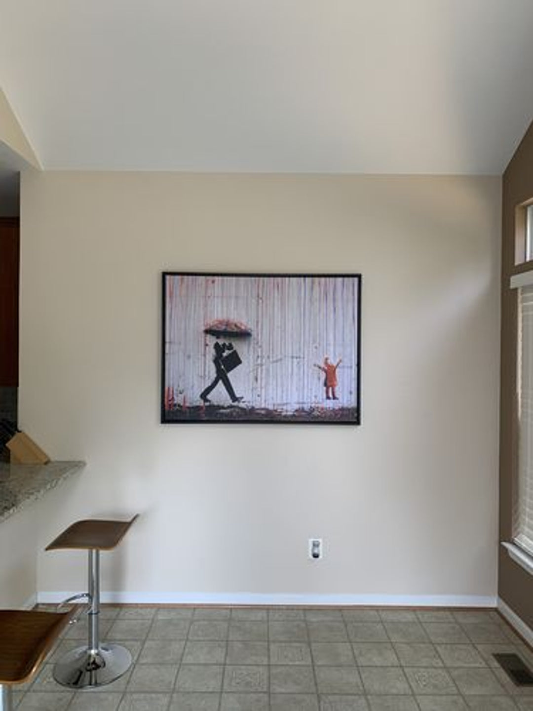 Banksy Style Colored Rain Canvas – Banksy Inspired Wall Art – Ready to Hang