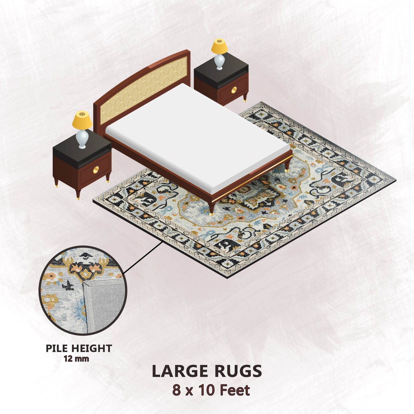 Premium Hand-Tufted Rug Made of 100% Wool - Northern Tale - 8x10 Feet