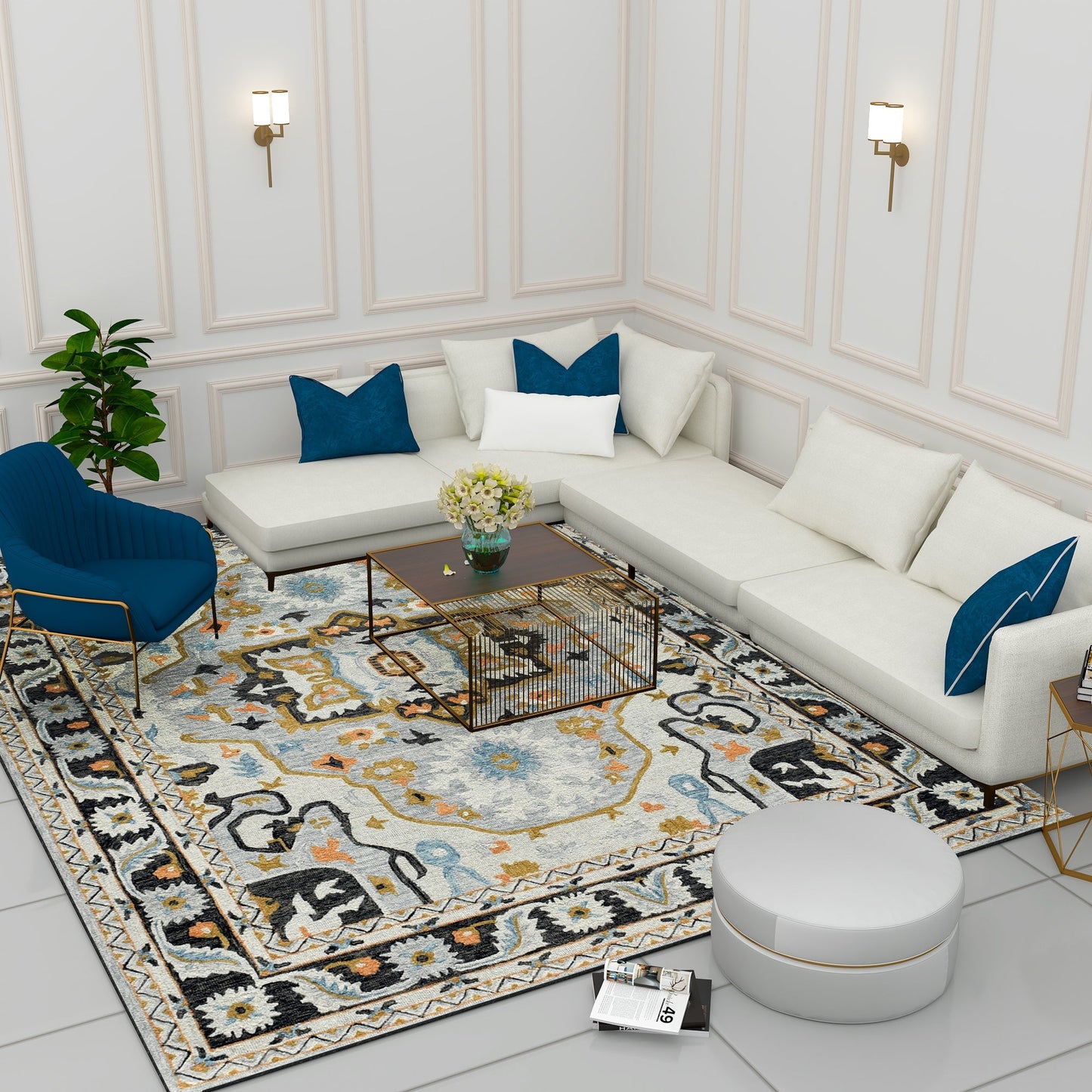 Premium Hand-Tufted Rug Made of 100% Wool - Northern Tale - 8x10 Feet