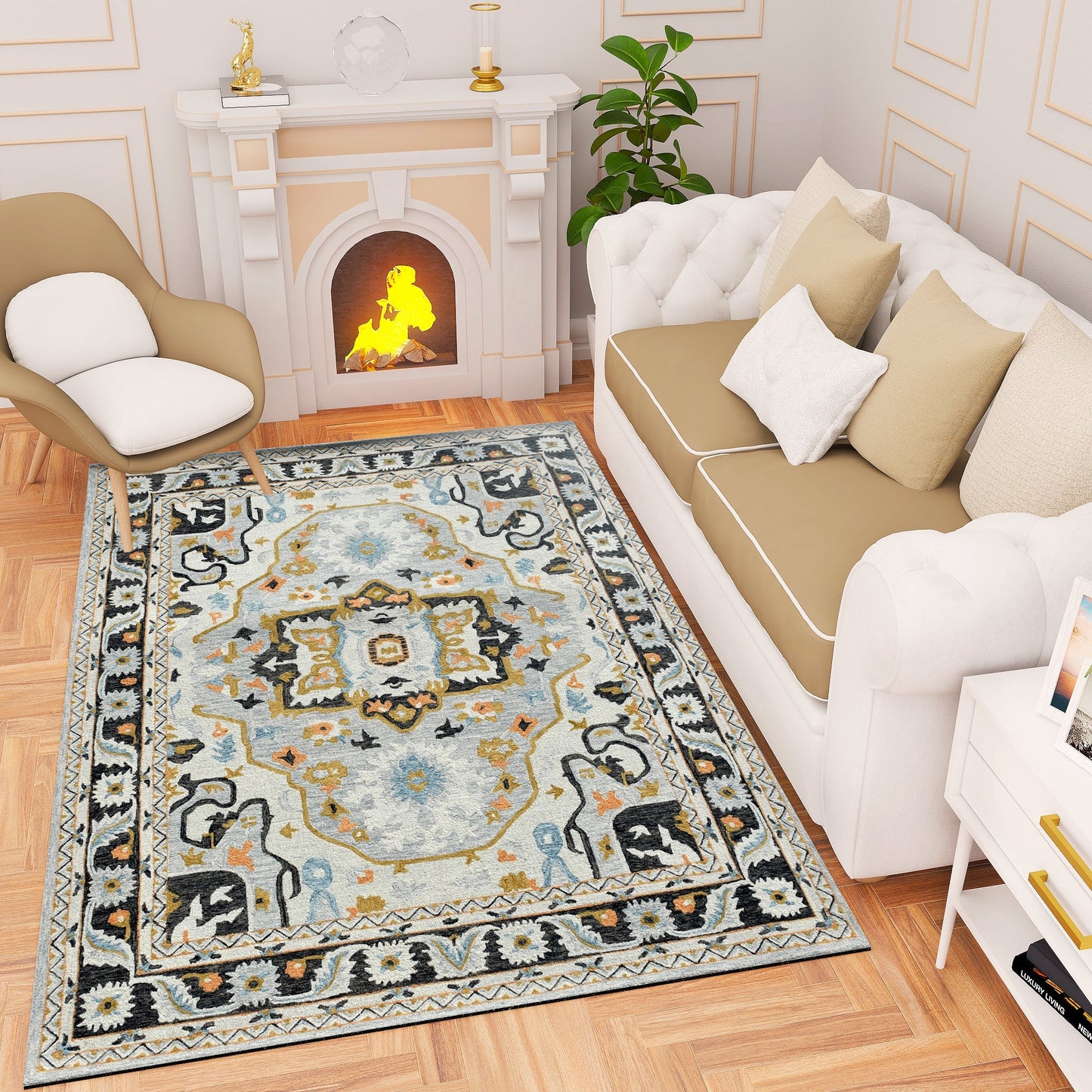 Premium Hand-Tufted Rug Made of 100% Wool - Northern Tale - 6x9 Feet