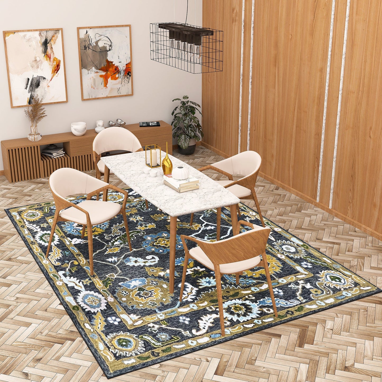 Premium Hand-Tufted Rug Made of 100% Wool - Old Country - 8x10 Feet