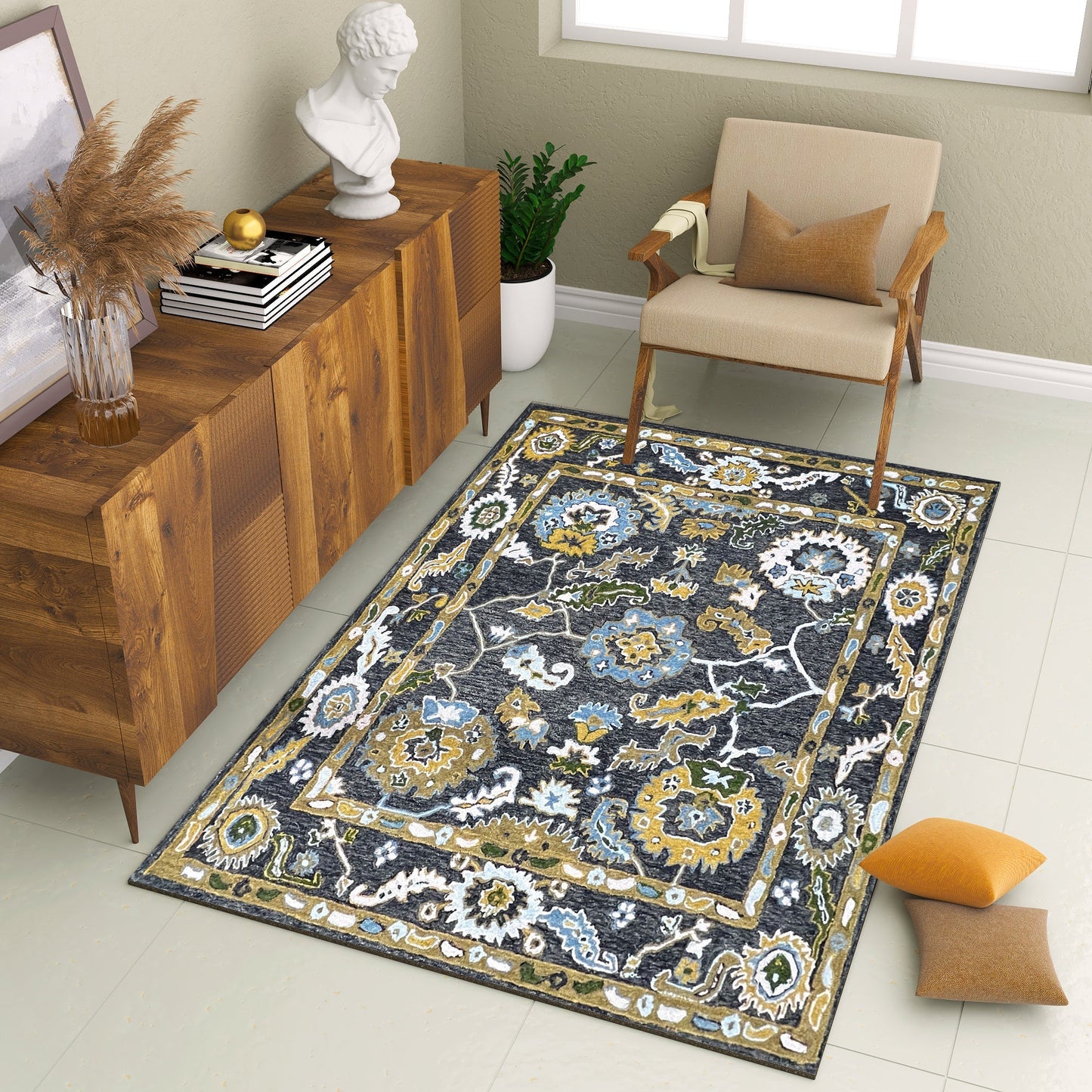 Premium Hand-Tufted Rug Made of 100% Wool - Old Country - 6x9 Feet