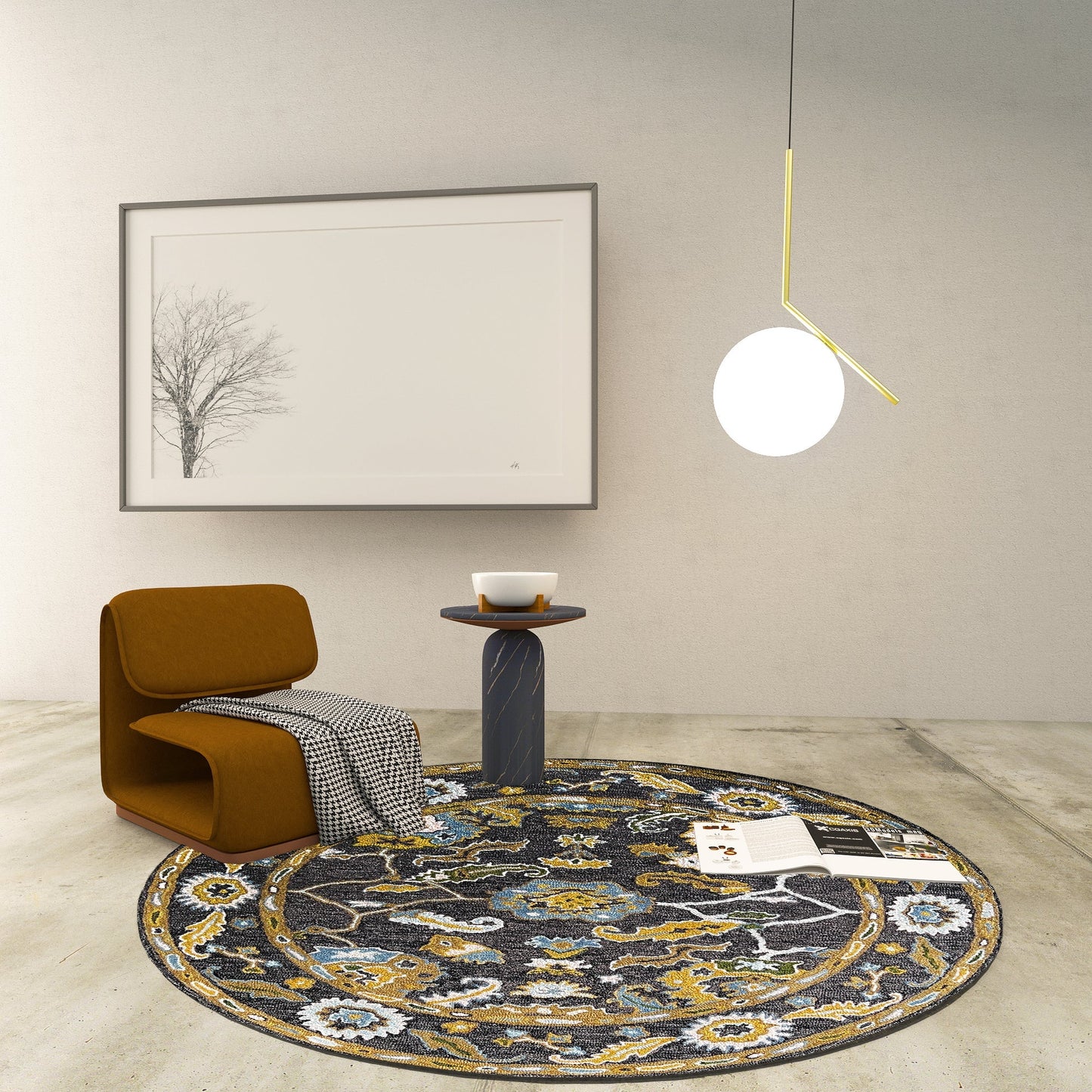 Premium Hand-Tufted Rug Made of 100% Wool - Old Country - 5x5 Feet