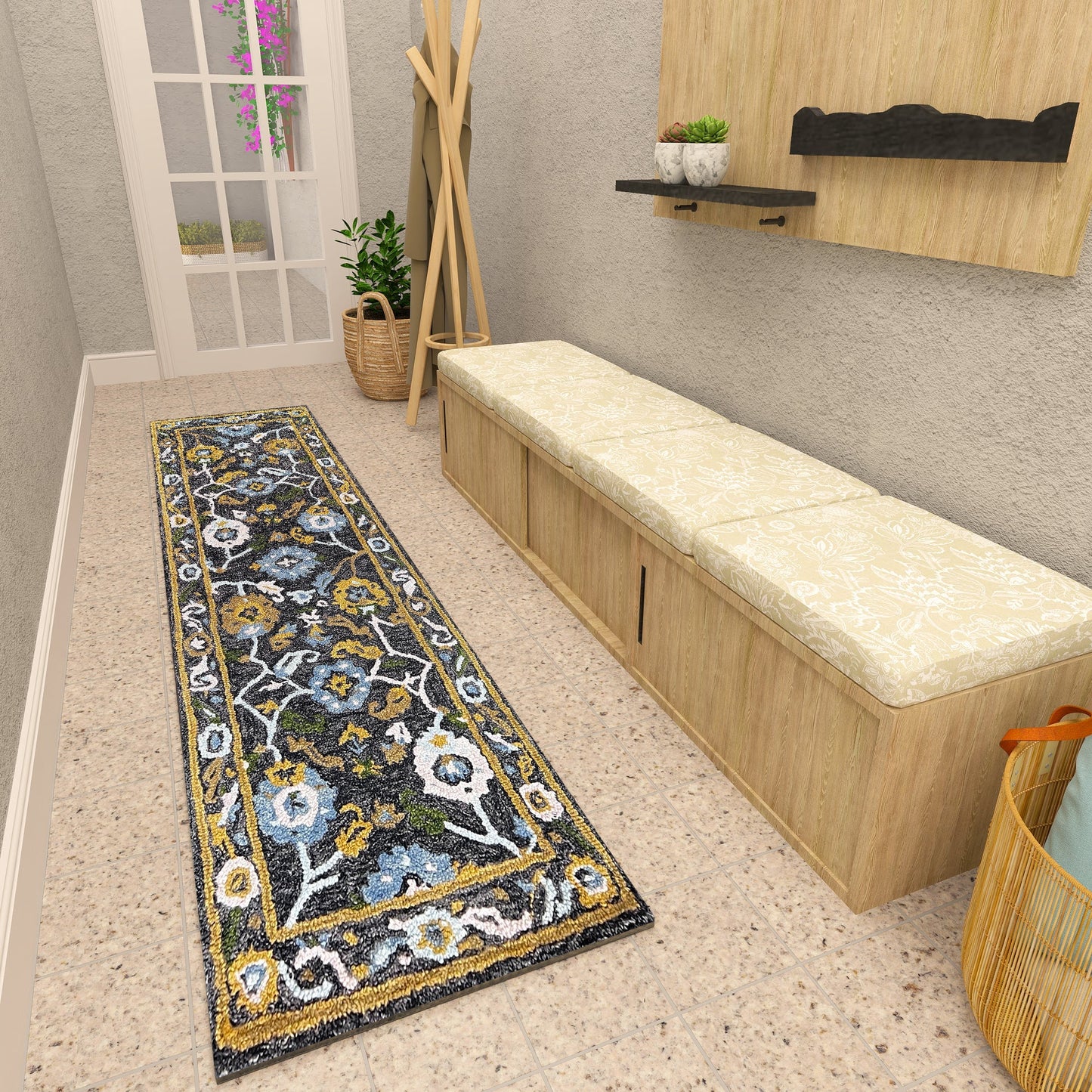 Premium Hand-Tufted Rug Made of 100% Wool - Old Country - 2x6 Feet