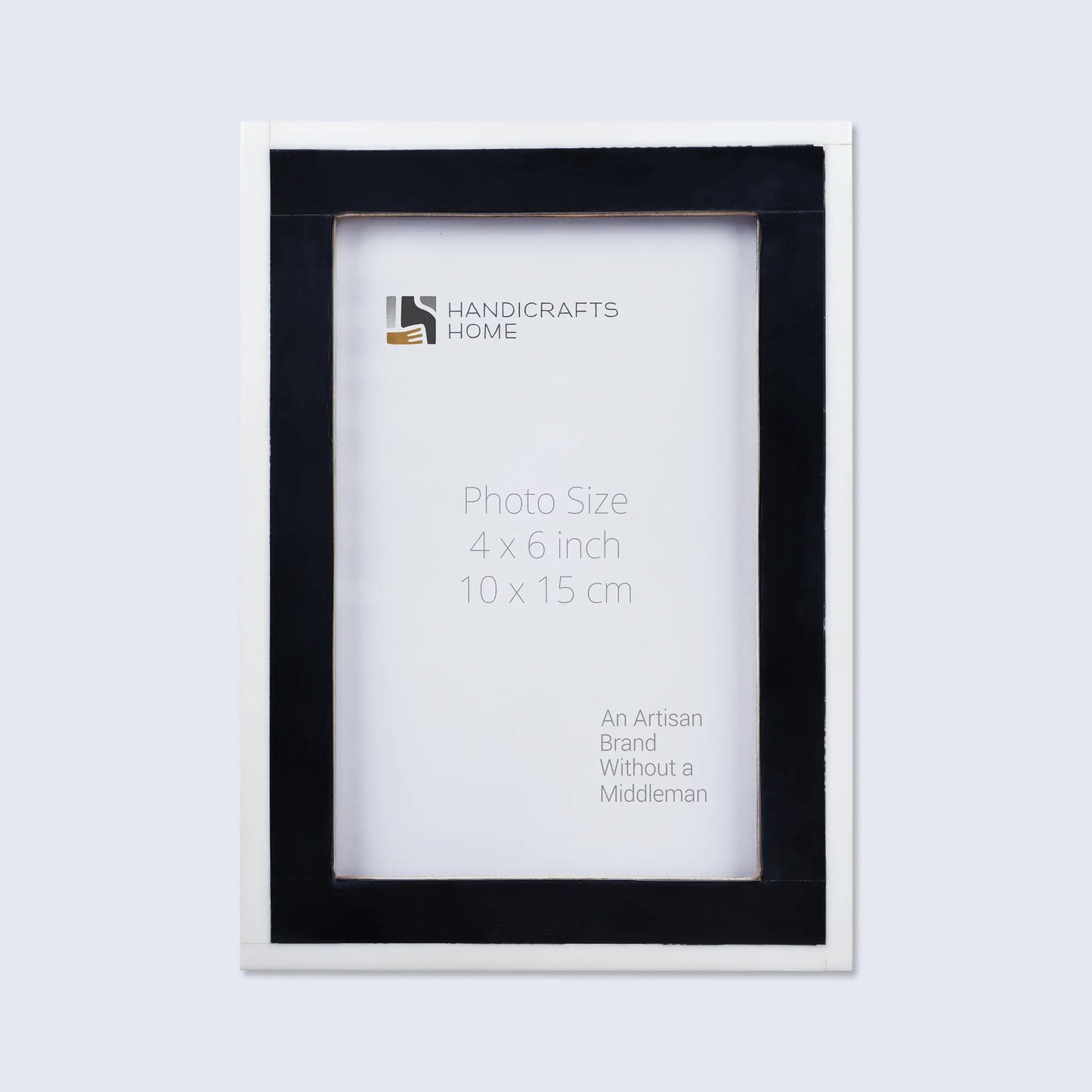 Picture Frames Mosaic Pattern Bone Inlay Collection in 3 Sizes, Black