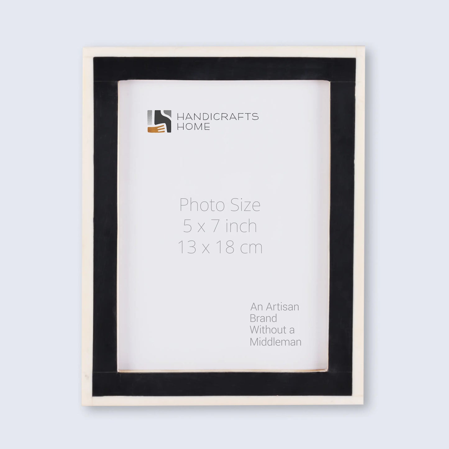 Picture Frames Mosaic Pattern Bone Inlay Collection in 3 Sizes, Black