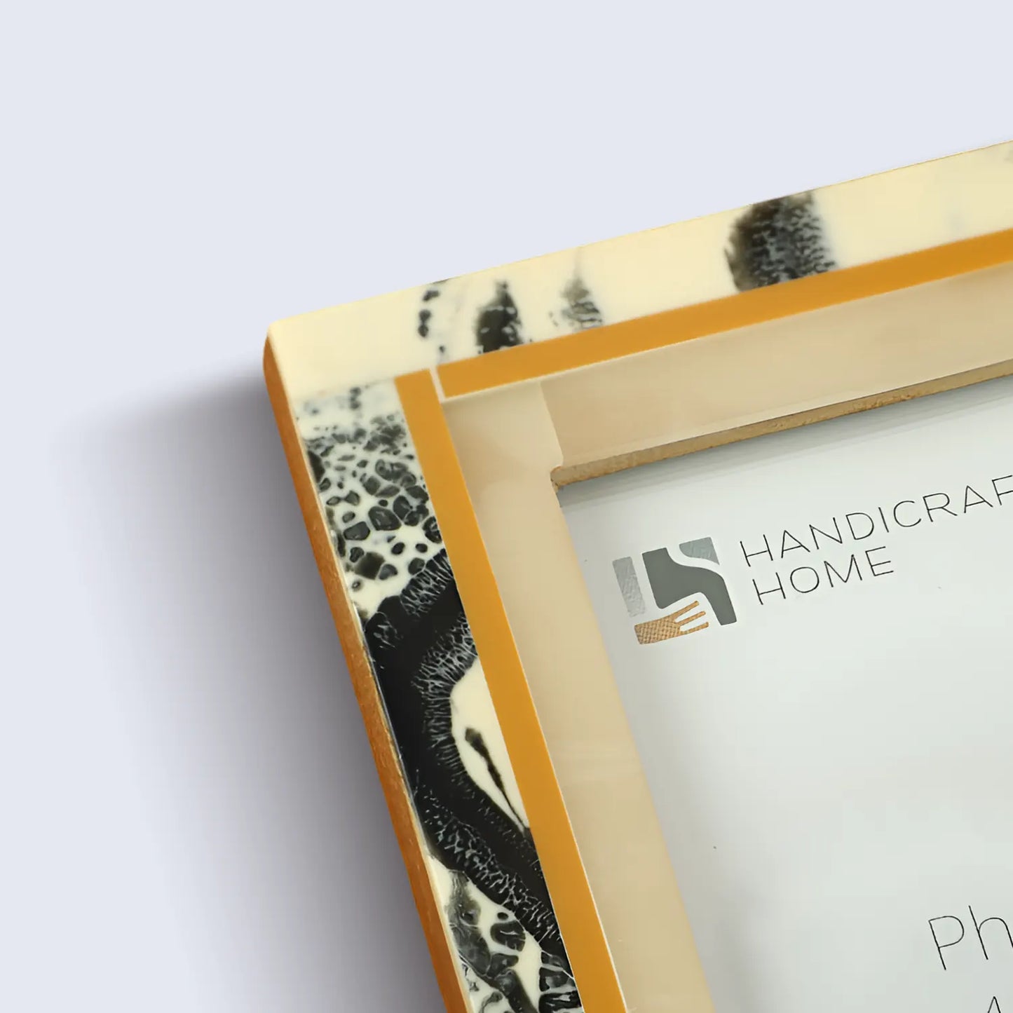 Ivory Abstract Ink Resin Inlay Picture Frame in 4x6 & 5x7
