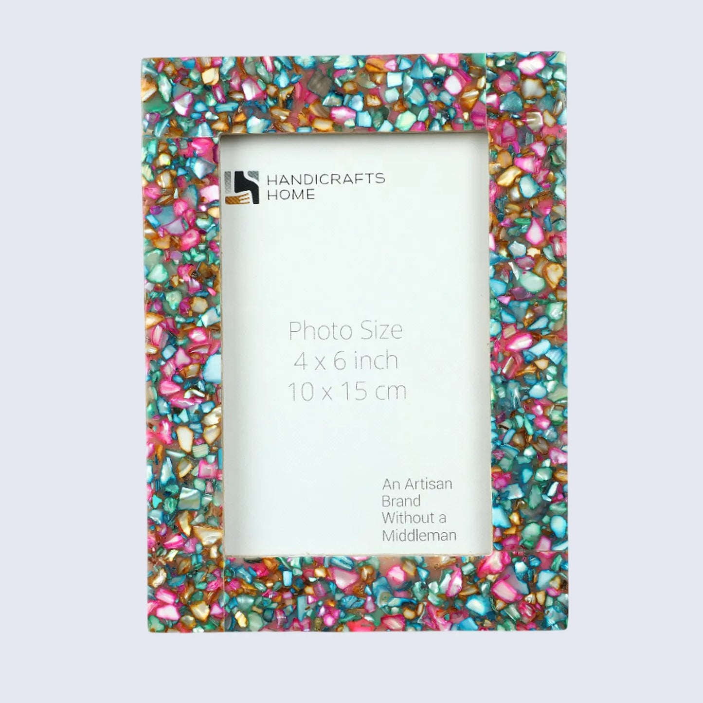 Mother of Pearl Crush Resin Inlay Picture Frame 4x6 in 4 Colors